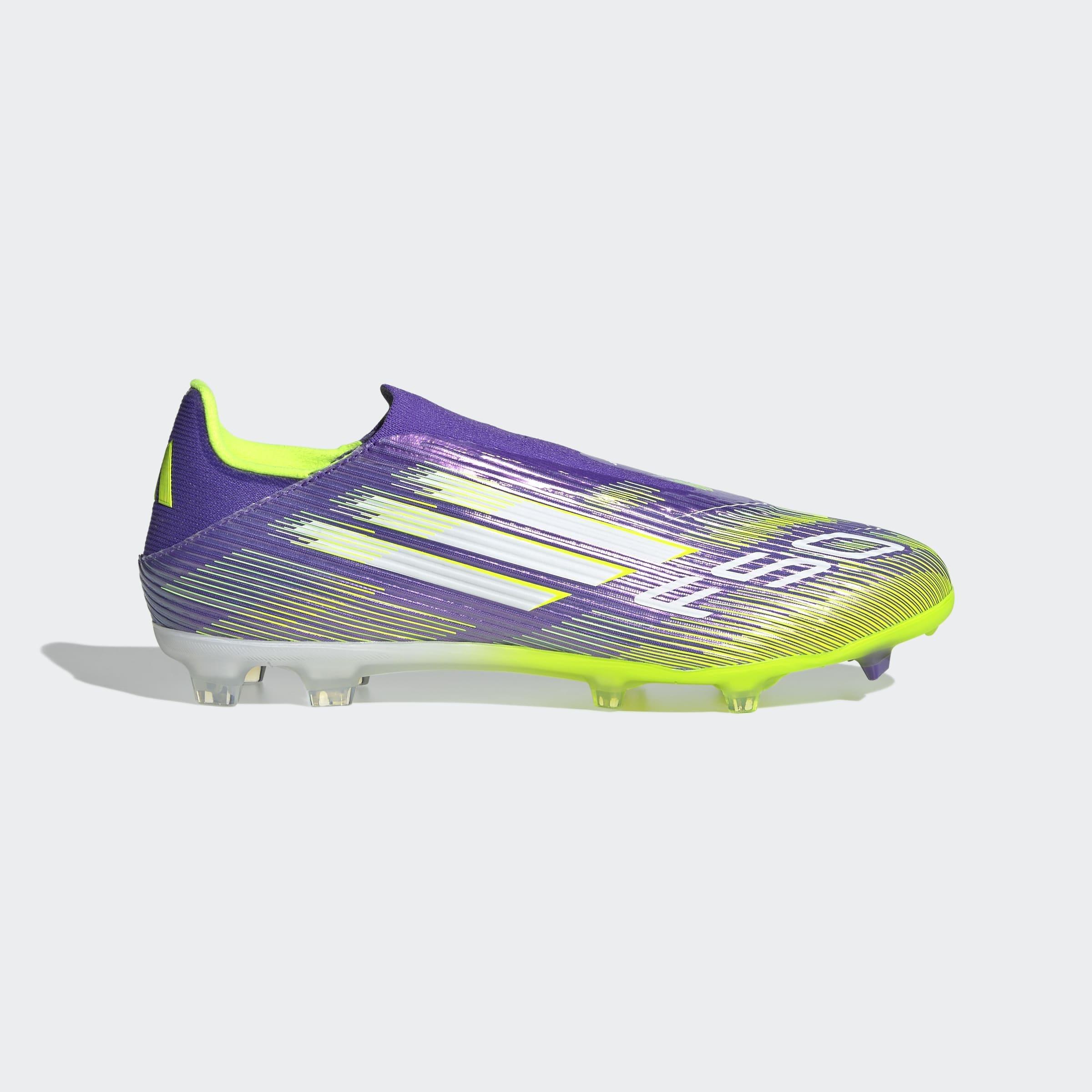 Unisex F50 League Laceless Firm/Multi-Ground Boots, Purple, A901_ONE, large image number 0