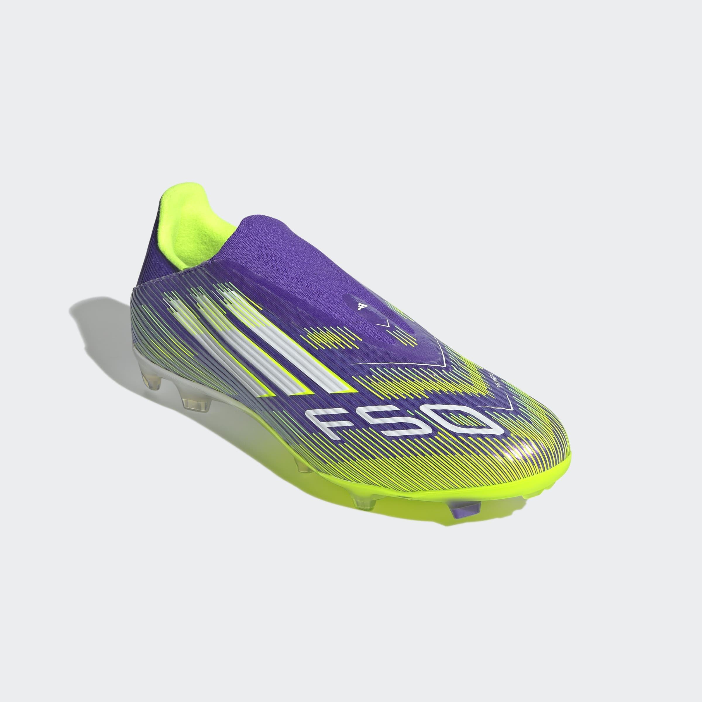 Unisex F50 League Laceless Firm/Multi-Ground Boots, Purple, A901_ONE, large image number 3