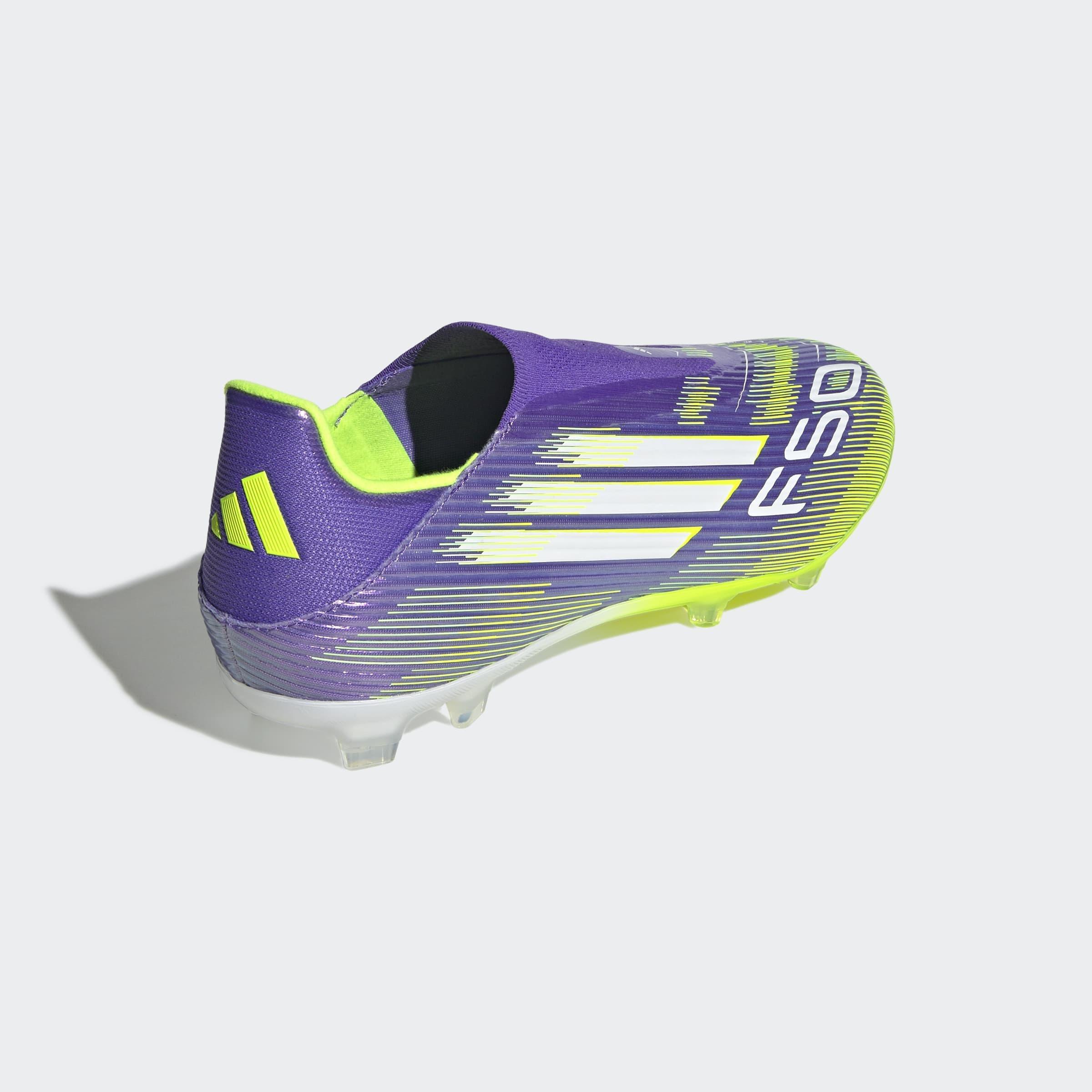 Unisex F50 League Laceless Firm/Multi-Ground Boots, Purple, A901_ONE, large image number 4