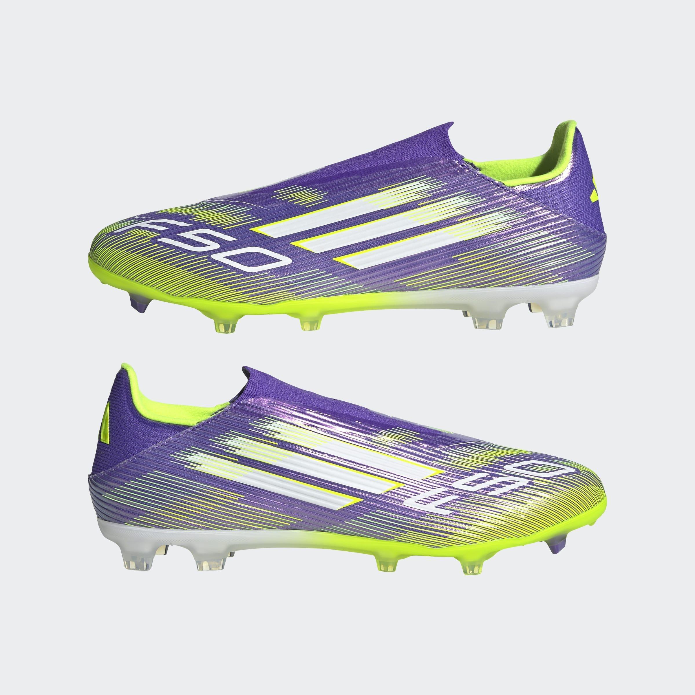 Unisex F50 League Laceless Firm/Multi-Ground Boots, Purple, A901_ONE, large image number 9