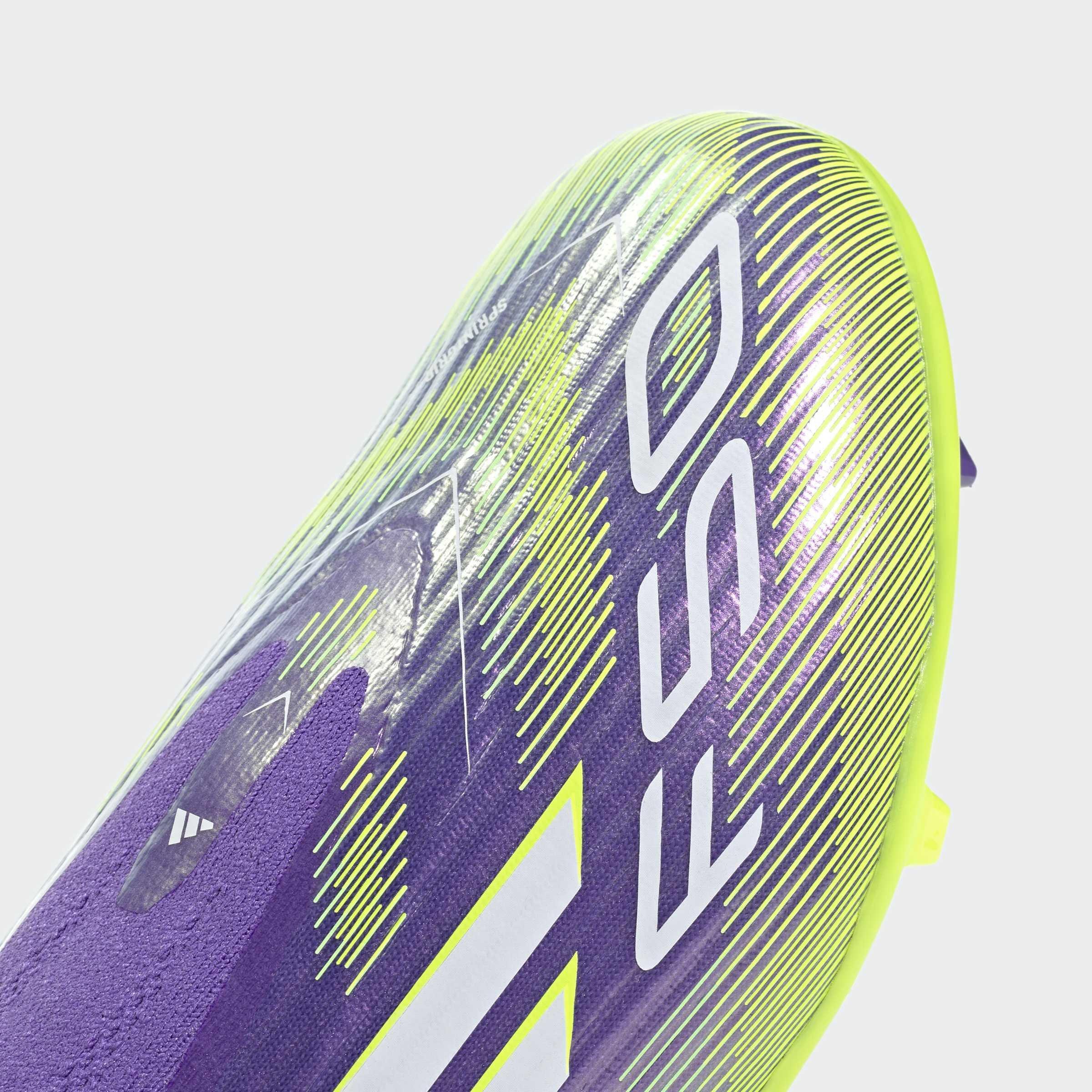 Kids Unisex F50 League Laceless Firm/Multi-Ground Boots, Purple, A901_ONE, large image number 5