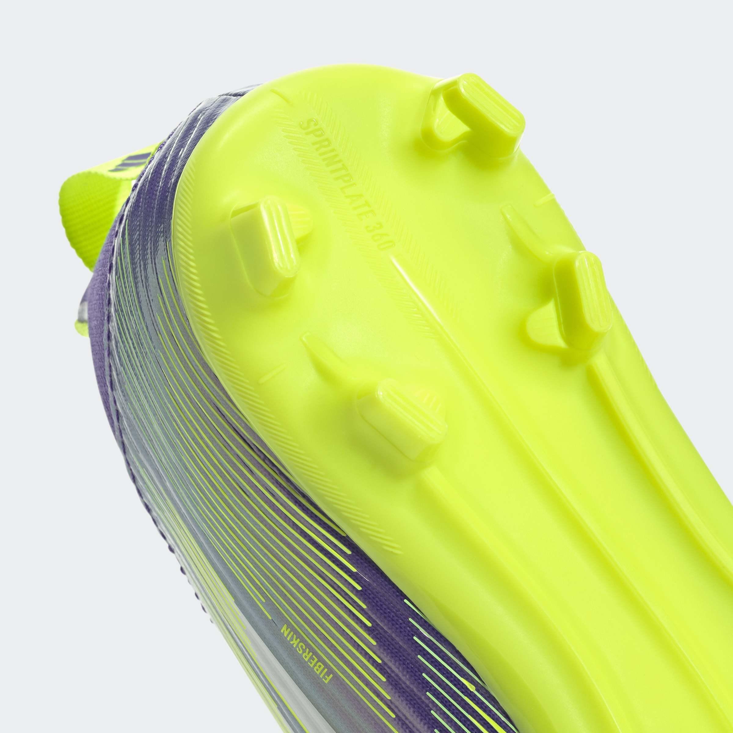 Kids Unisex F50 League Laceless Firm/Multi-Ground Boots, Purple, A901_ONE, large image number 6