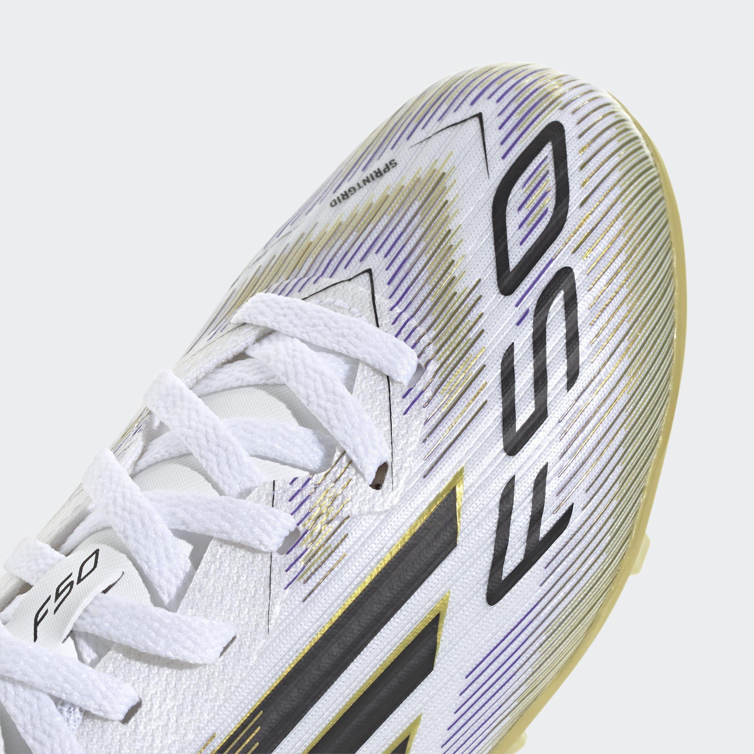 Kids Unisex F50 League Firm/Multi-Ground Boots, White, A901_ONE, large image number 5