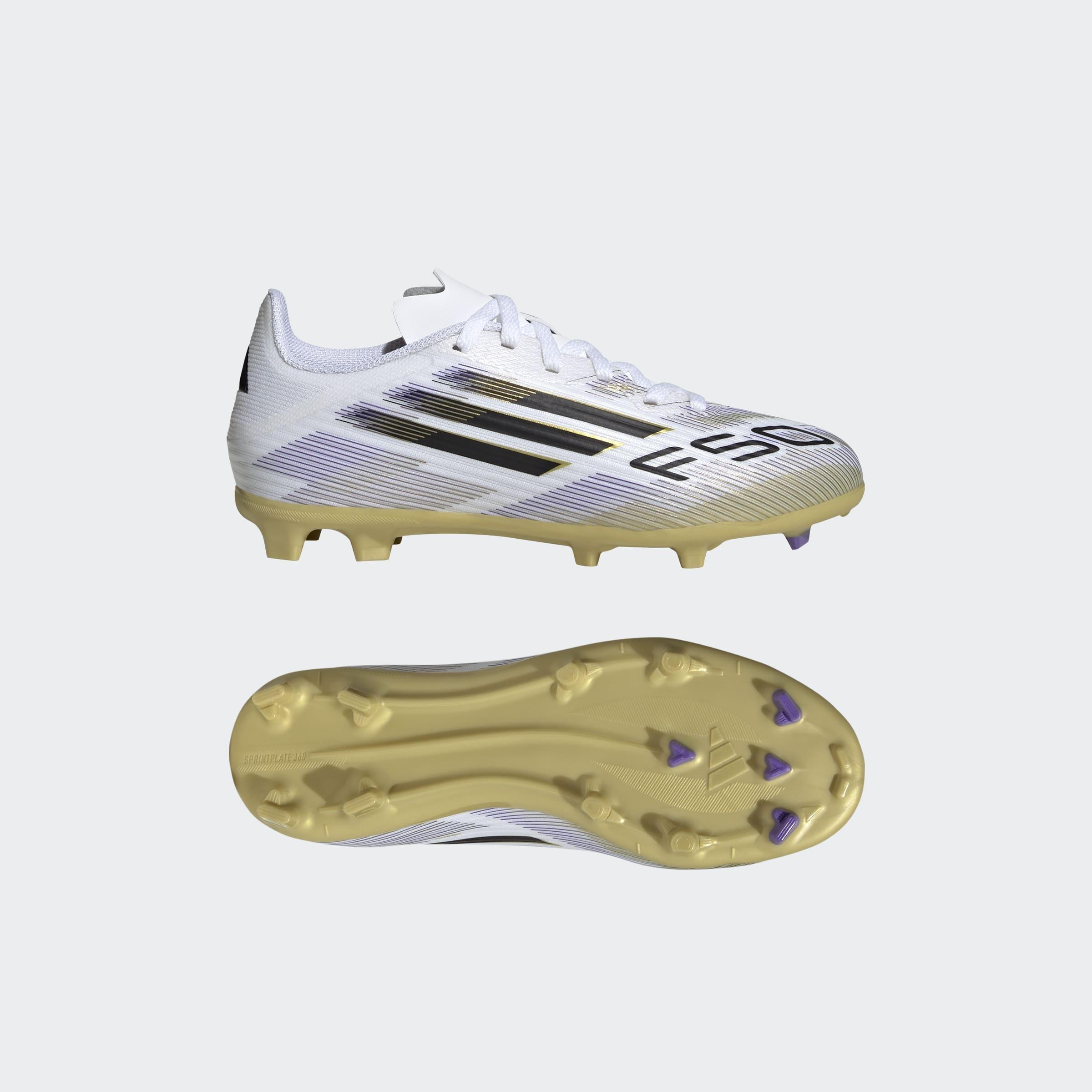 Kids Unisex F50 League Firm/Multi-Ground Boots, White, A901_ONE, large image number 6