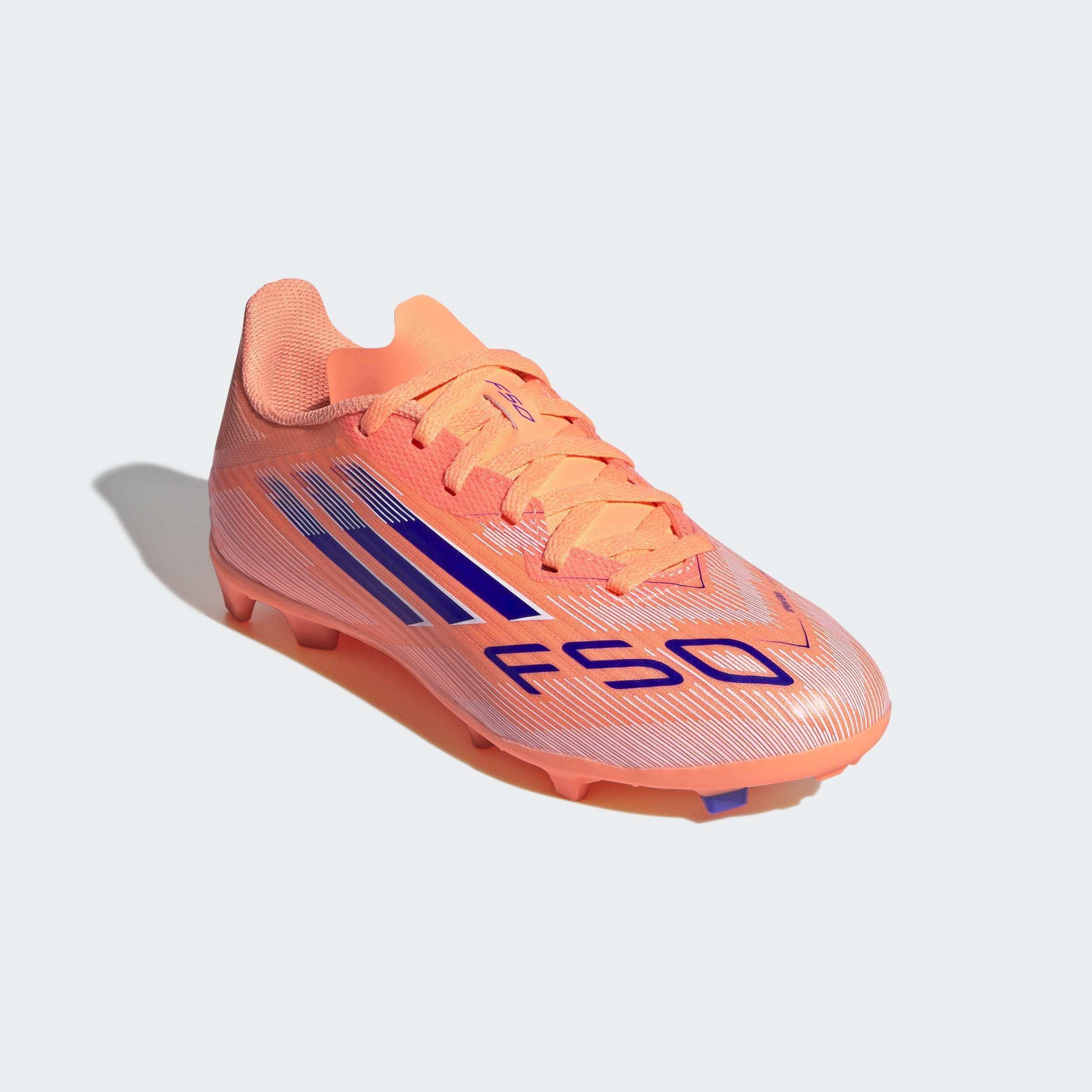 Kids Unisex F50 League Firm/Multi-Ground Boots, Orange, A901_ONE, large image number 2