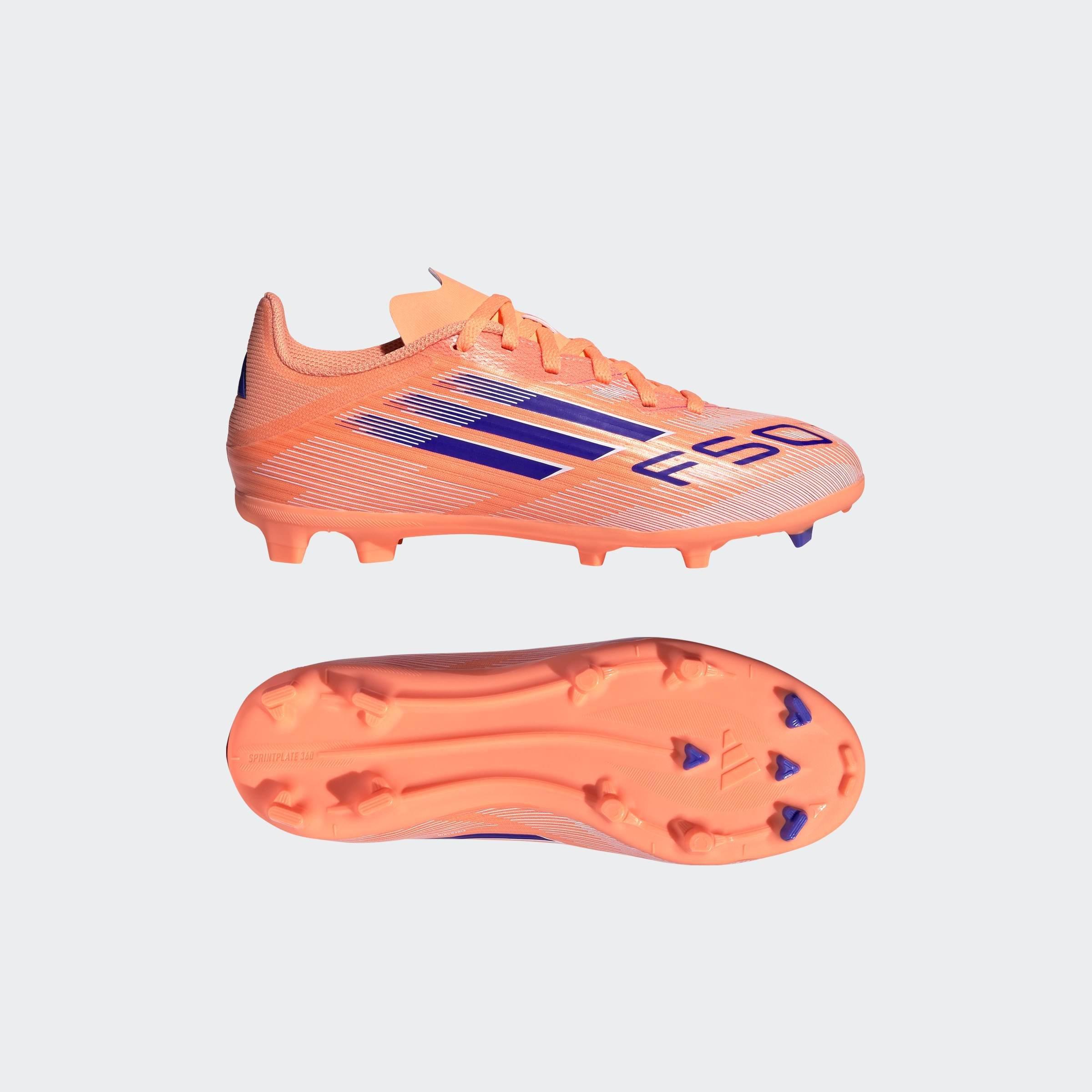 Kids Unisex F50 League Firm/Multi-Ground Boots, Orange, A901_ONE, large image number 9