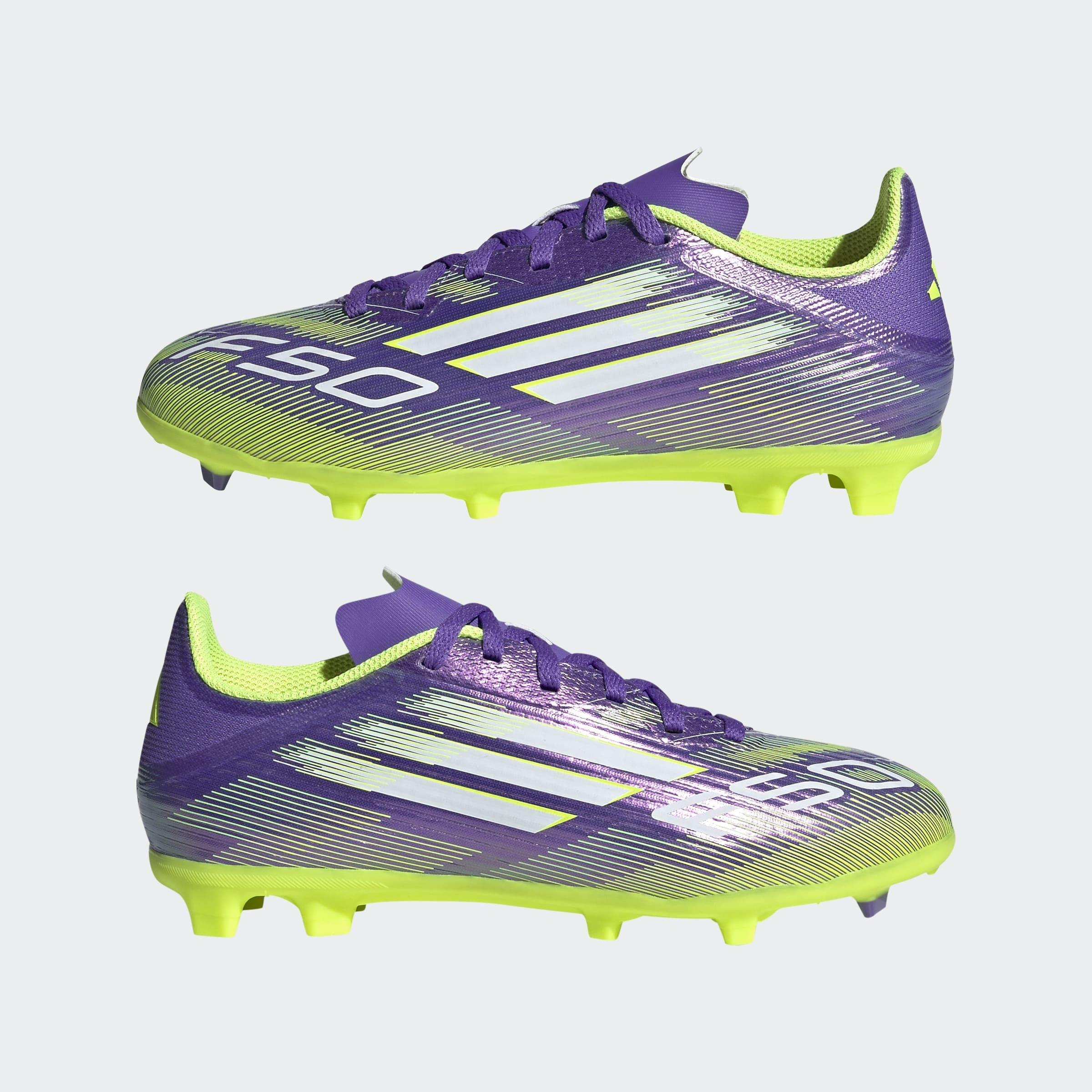 Kids Unisex F50 League Firm/Multi-Ground Boots, Purple, A901_ONE, large image number 6