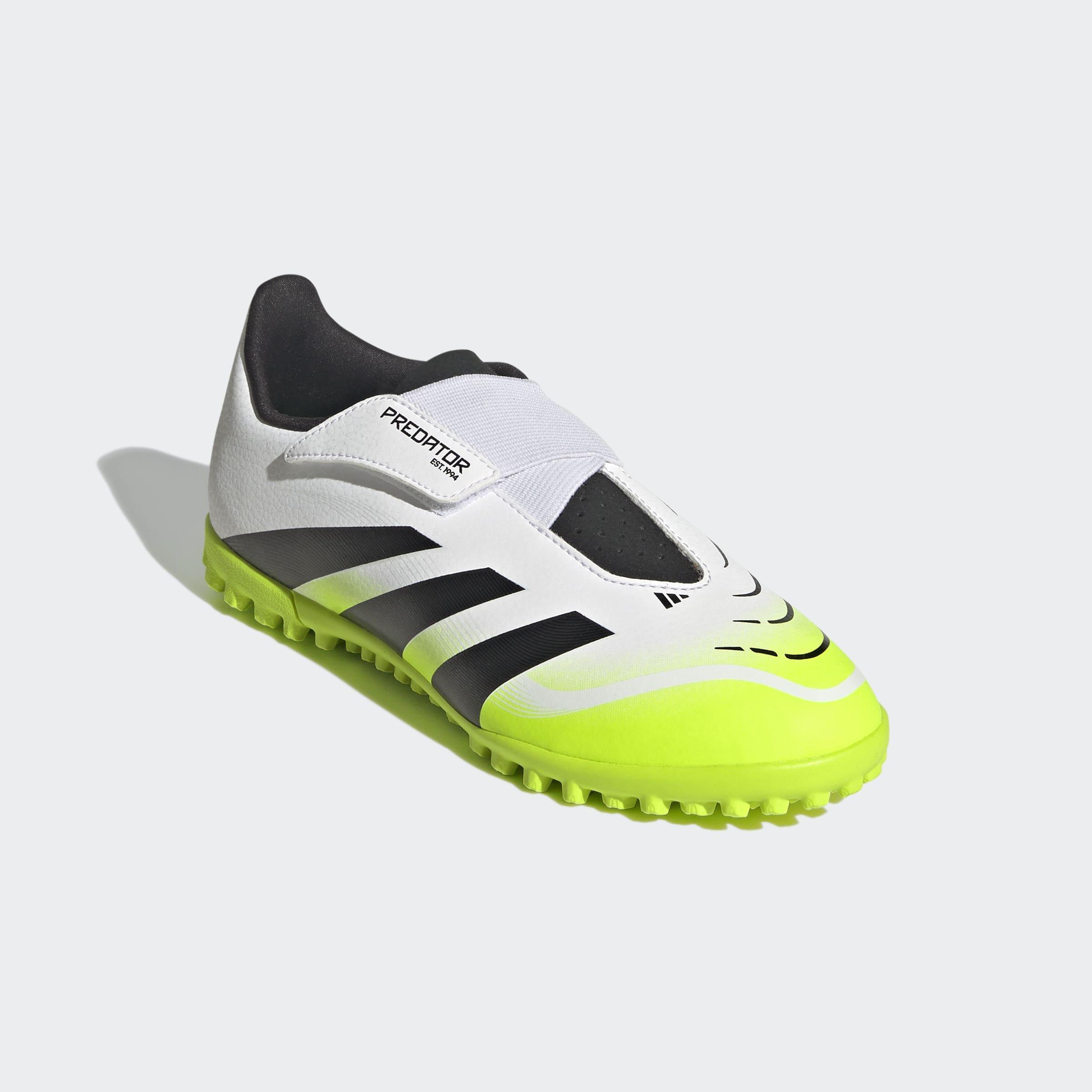 Kids Unisex Predator Club Hook-And-Loop Turf Boots, White, A901_ONE, large image number 2