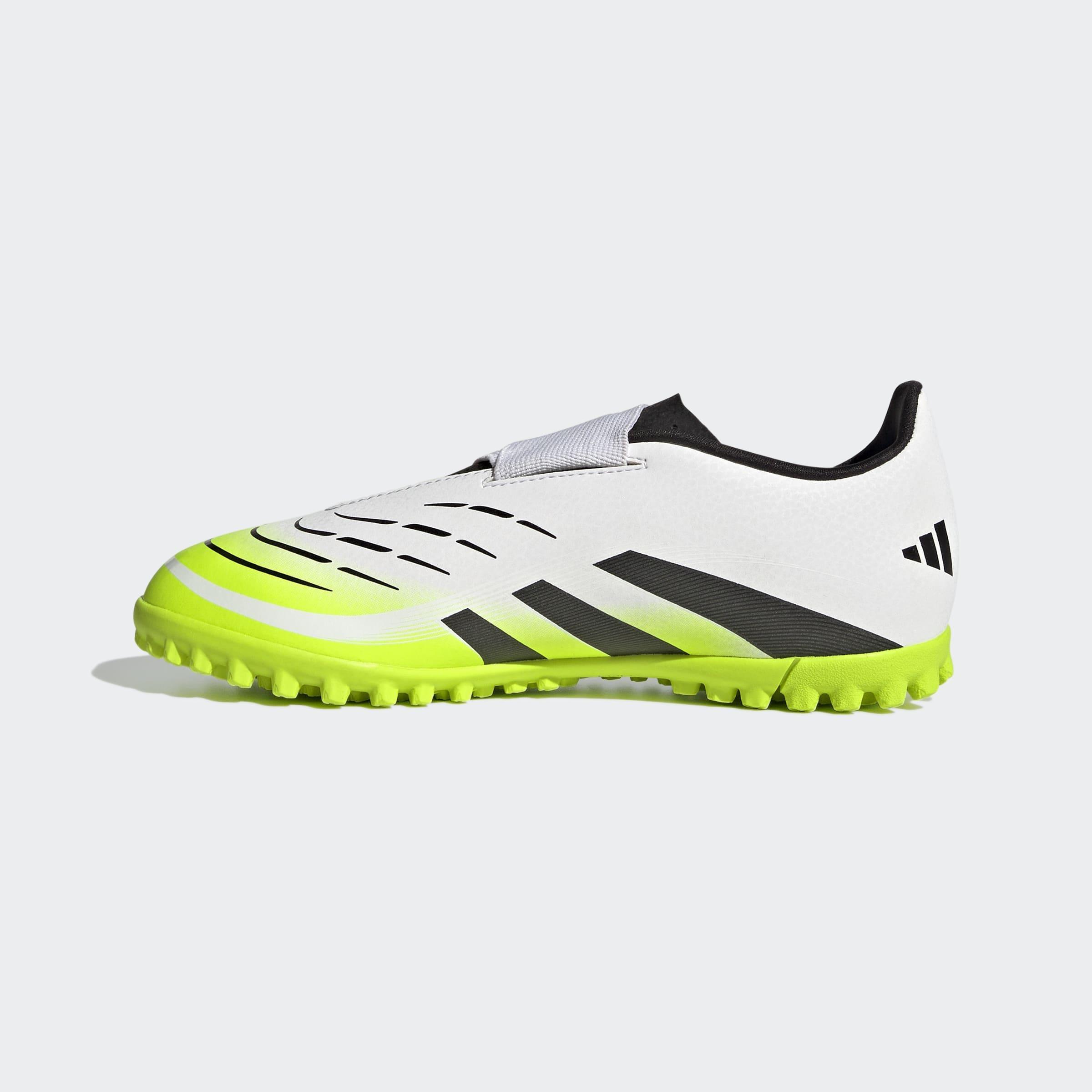 Kids Unisex Predator Club Hook-And-Loop Turf Boots, White, A901_ONE, large image number 9