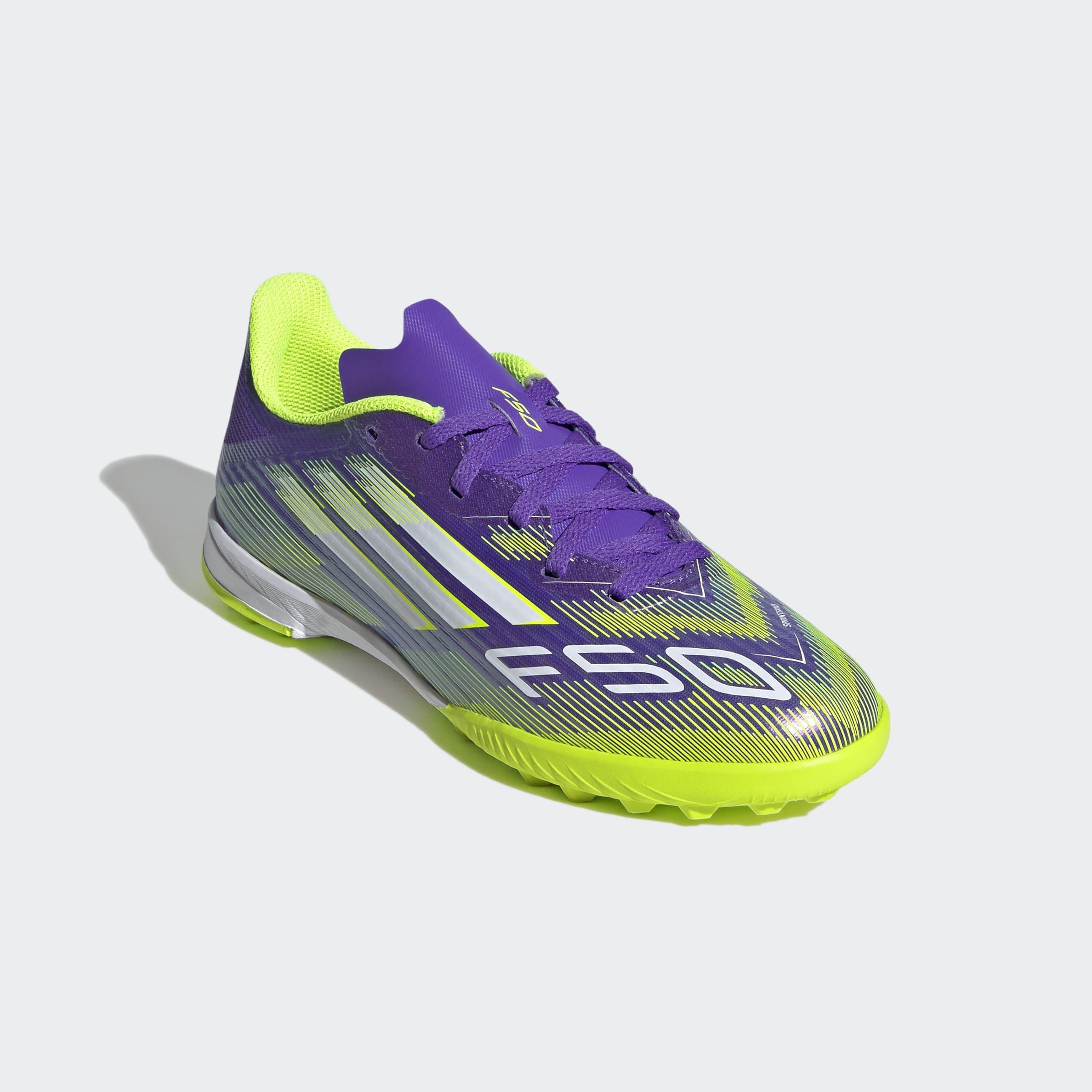 Kids Unisex F50 League Turf Boots, Purple, A901_ONE, large image number 2