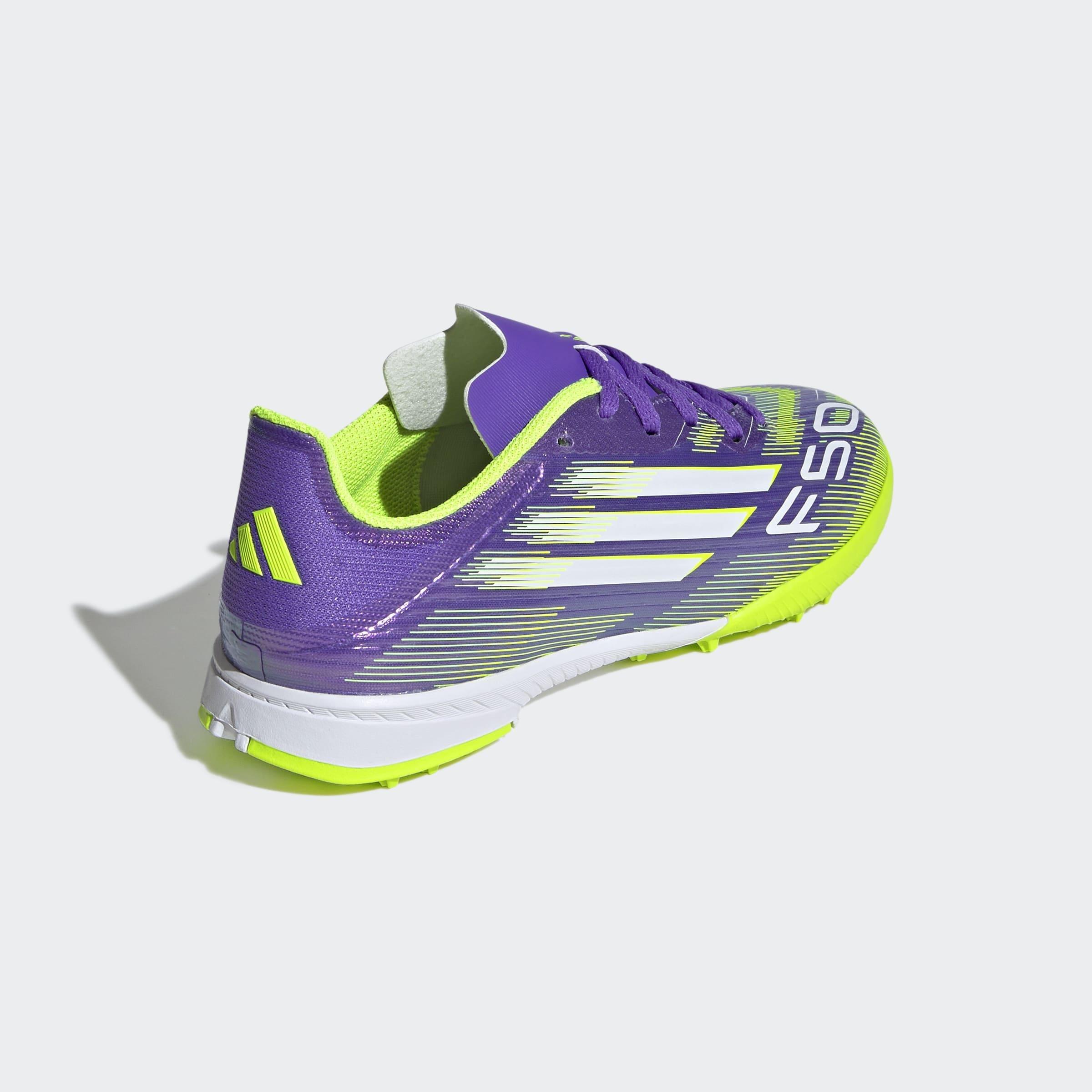 Kids Unisex F50 League Turf Boots, Purple, A901_ONE, large image number 3