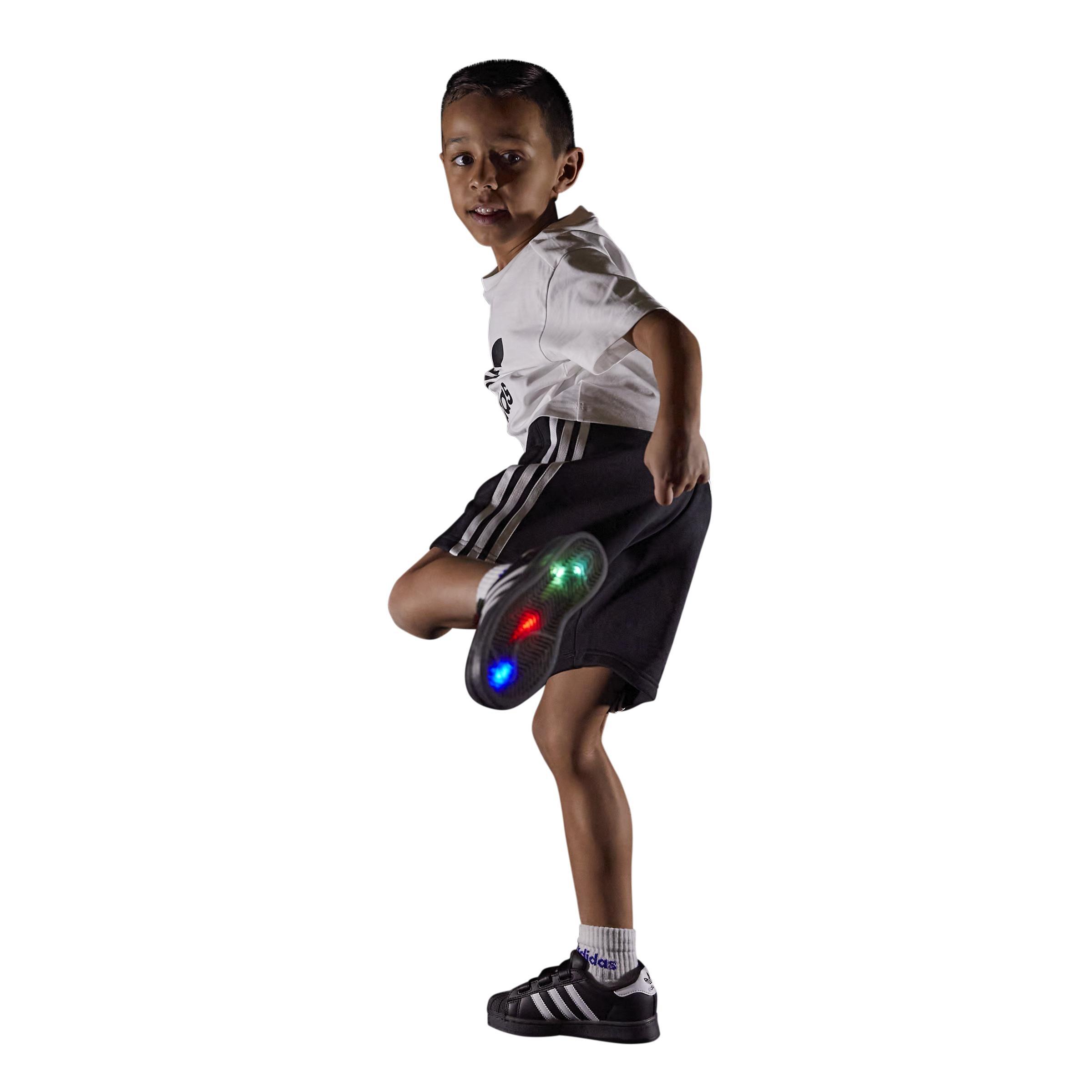 Kids Unisex Superstar Led Lights Comfort Closure Shoes, Black, A901_ONE, large image number 4