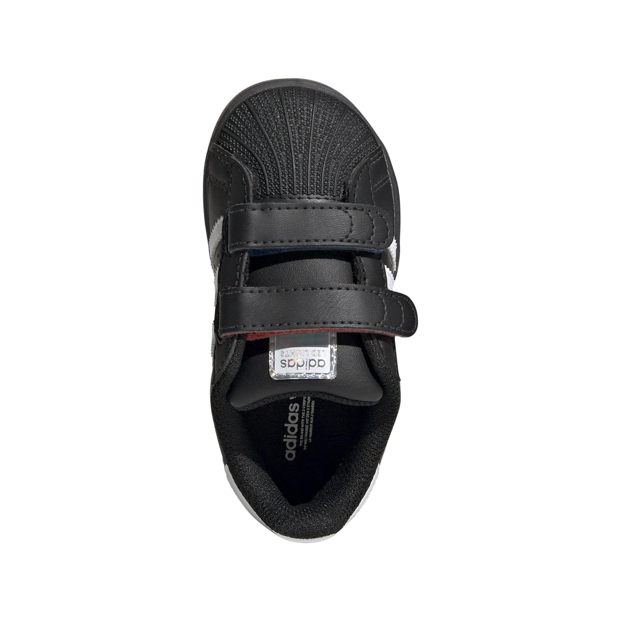 Kids Unisex Superstar Led Lights Comfort Closure Shoes, Black, A901_ONE, large image number 2