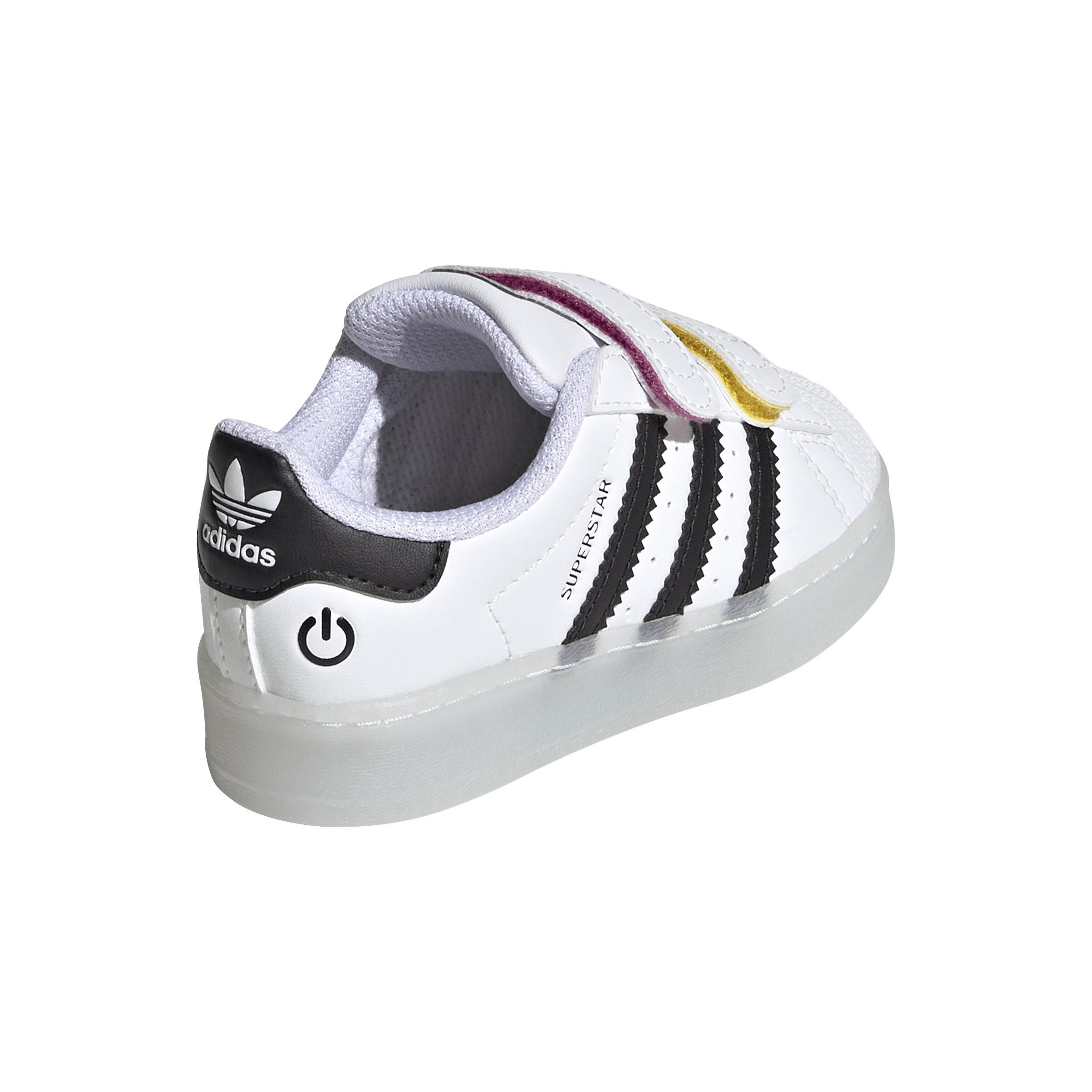 Kids Unisex Superstar Led Lights Comfort Closure Shoes, White, A901_ONE, large image number 8
