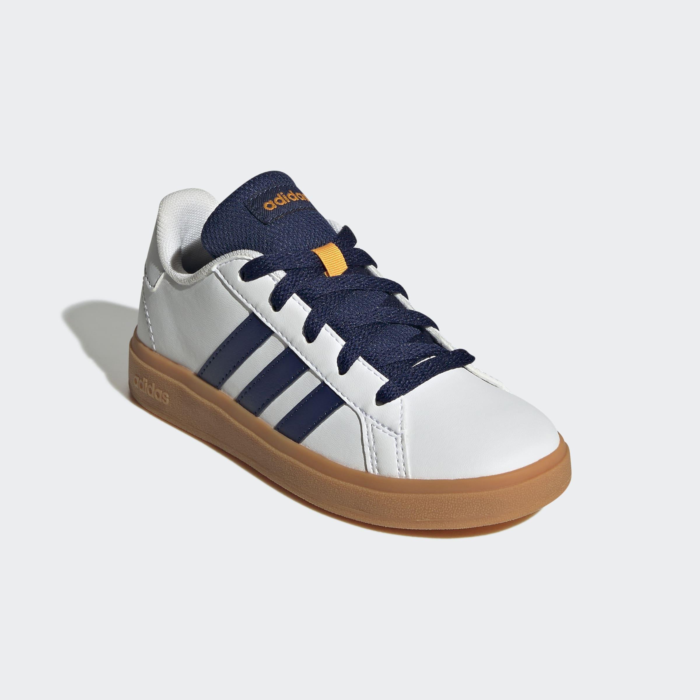 Kids Unisex Grand Court Lifestyle Tennis Lace-Up Shoes, White, A901_ONE, large image number 2