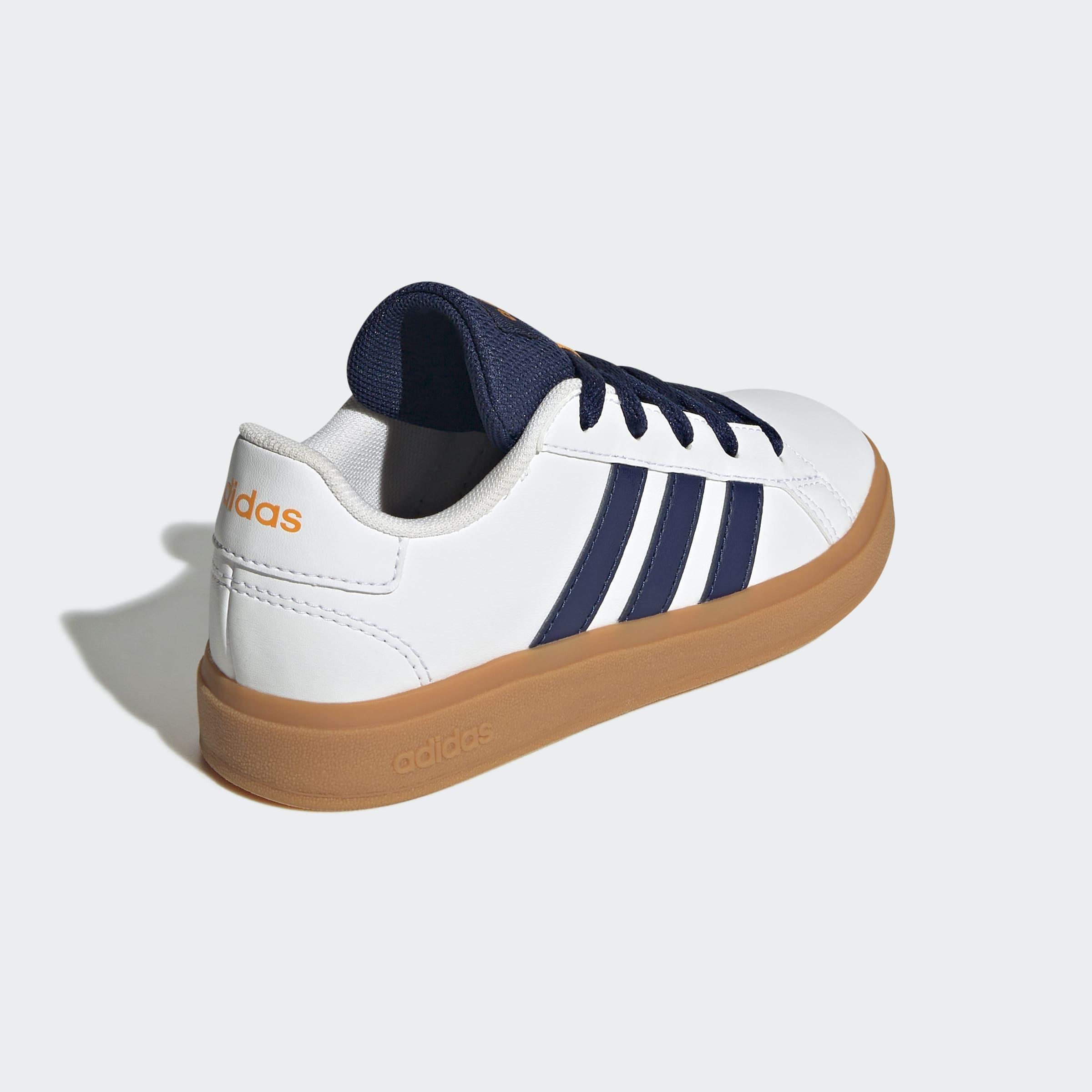 Kids Unisex Grand Court Lifestyle Tennis Lace-Up Shoes, White, A901_ONE, large image number 3