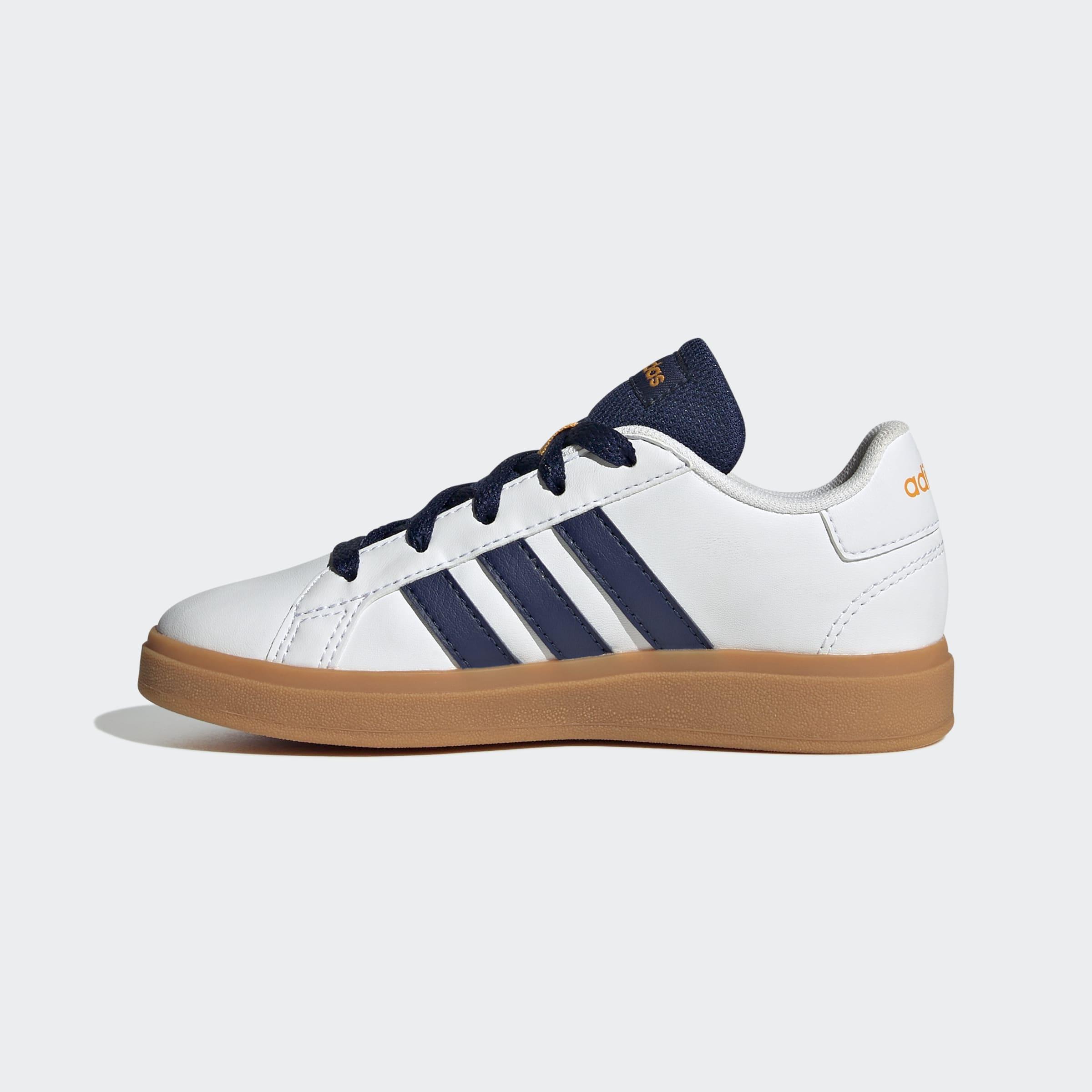 Kids Unisex Grand Court Lifestyle Tennis Lace-Up Shoes, White, A901_ONE, large image number 8