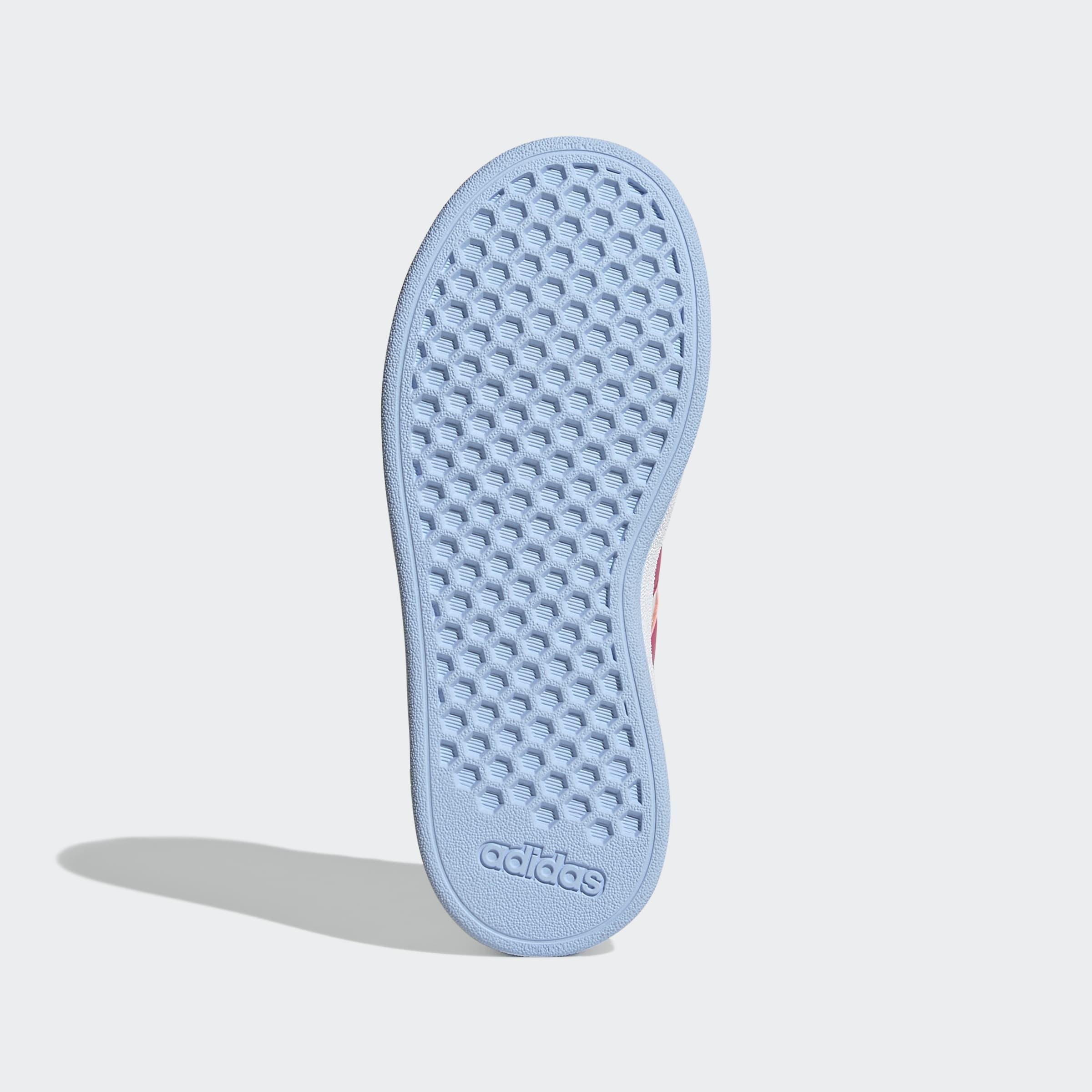 Kids Unisex Grand Court Lifestyle Tennis Lace-Up Shoes, White, A901_ONE, large image number 6