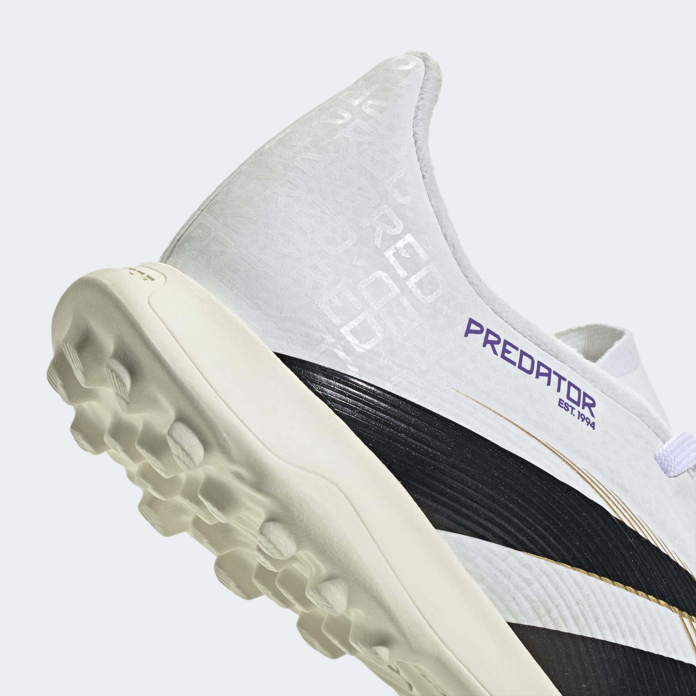 Kids Unisex Predator League Turf Boots, White, A901_ONE, large image number 6