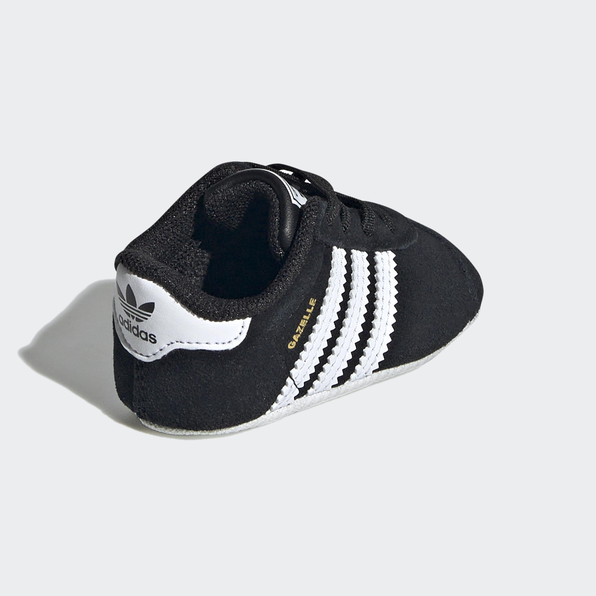 Kids Unisex Gazelle Crib Shoes, Black, A901_ONE, large image number 3