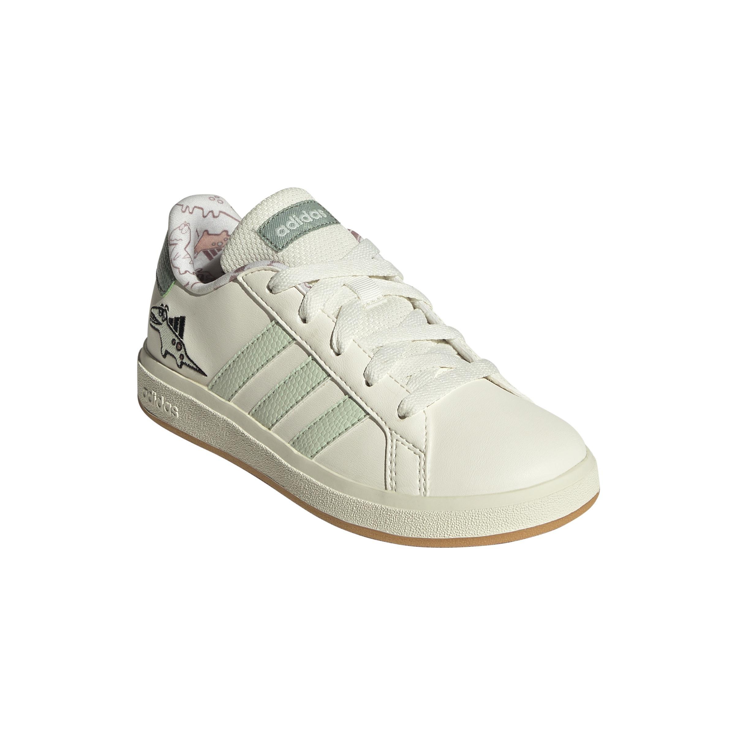 Kids Unisex Dino Grand Court 2.0 Shoes, White, A901_ONE, large image number 4