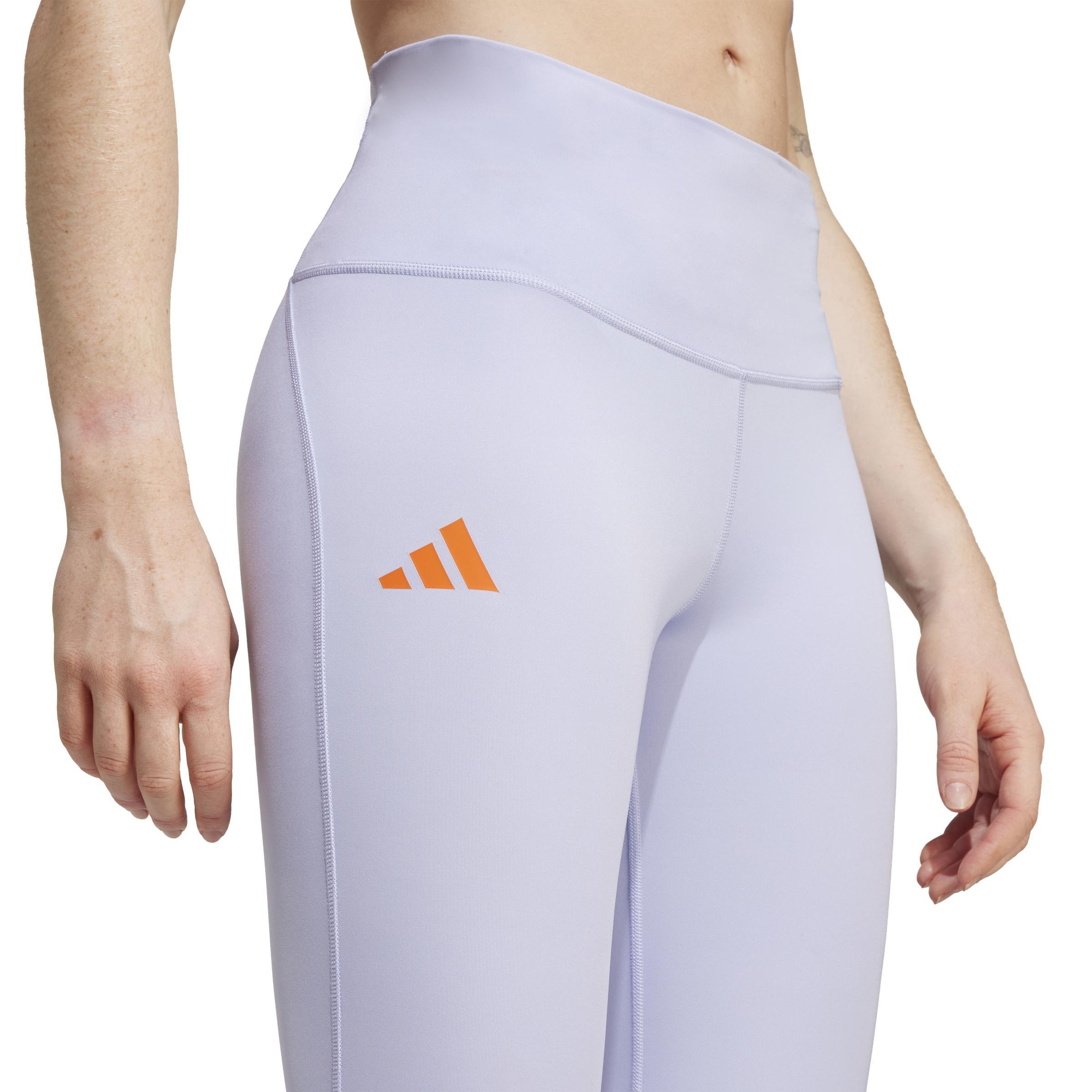 Adizero Essentials Full Length Leggings, Purple, A901_ONE, large image number 9