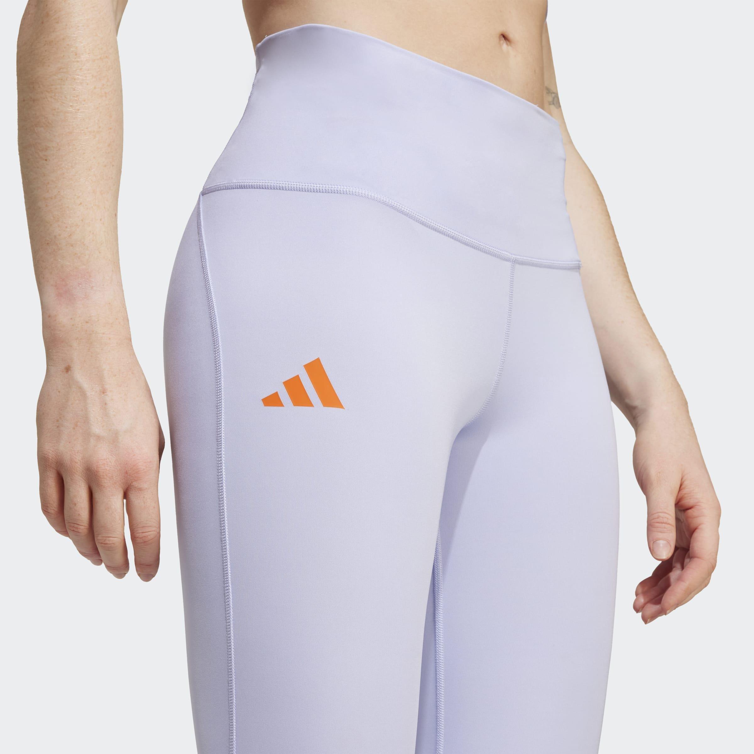 Adizero Essentials Full Length Leggings, Purple, A901_ONE, large image number 10