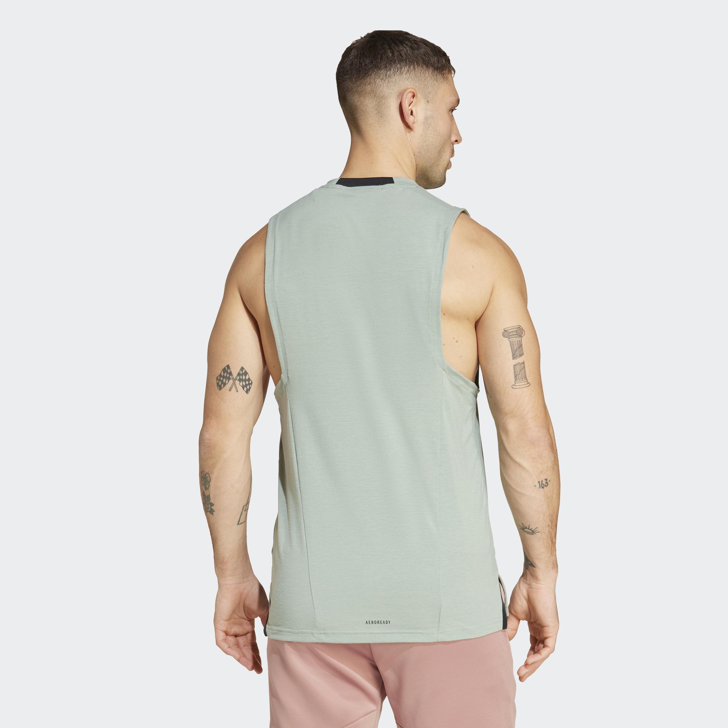 Designed for Training Workout Tank Top, Green, A901_ONE, large image number 4