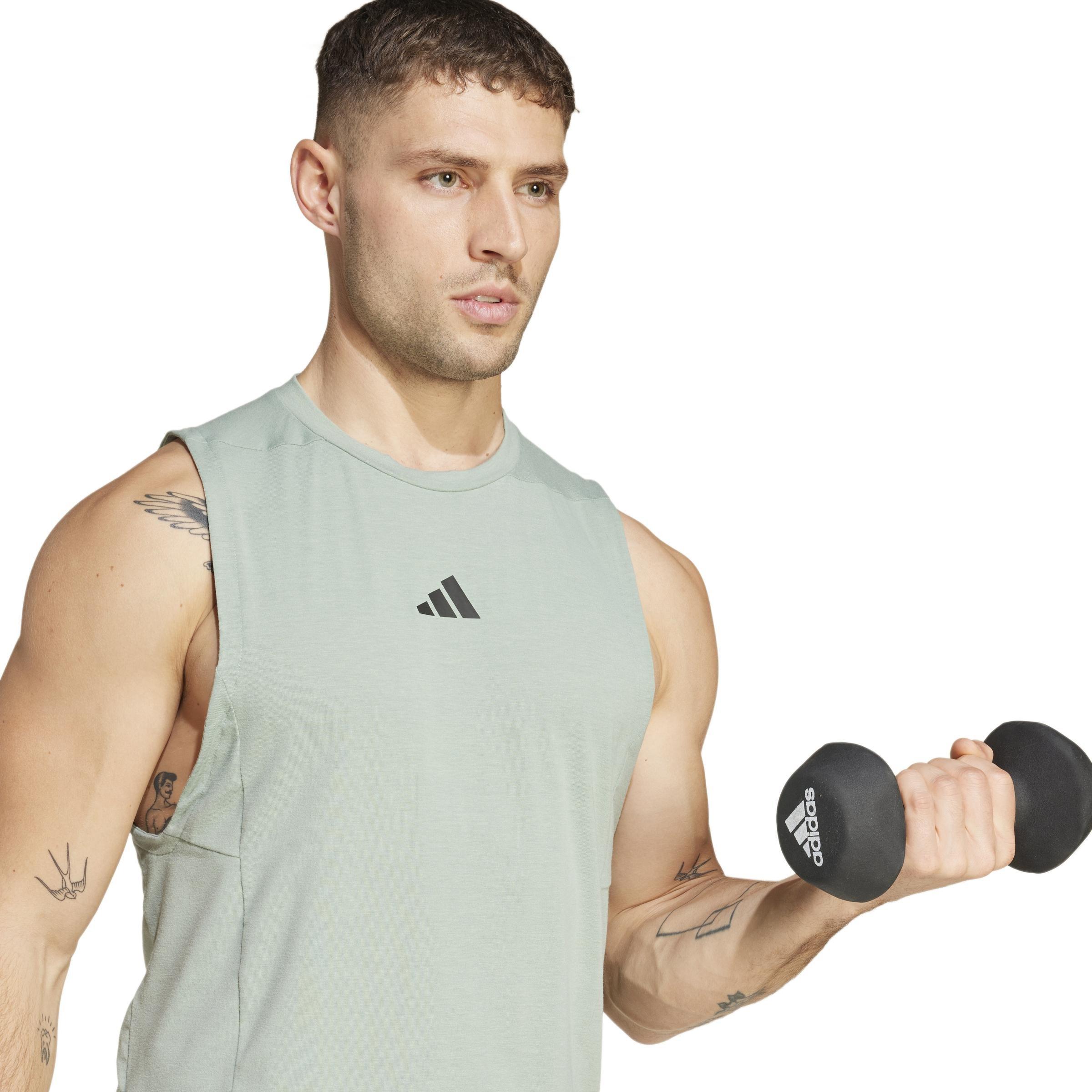 Designed for Training Workout Tank Top, Green, A901_ONE, large image number 6