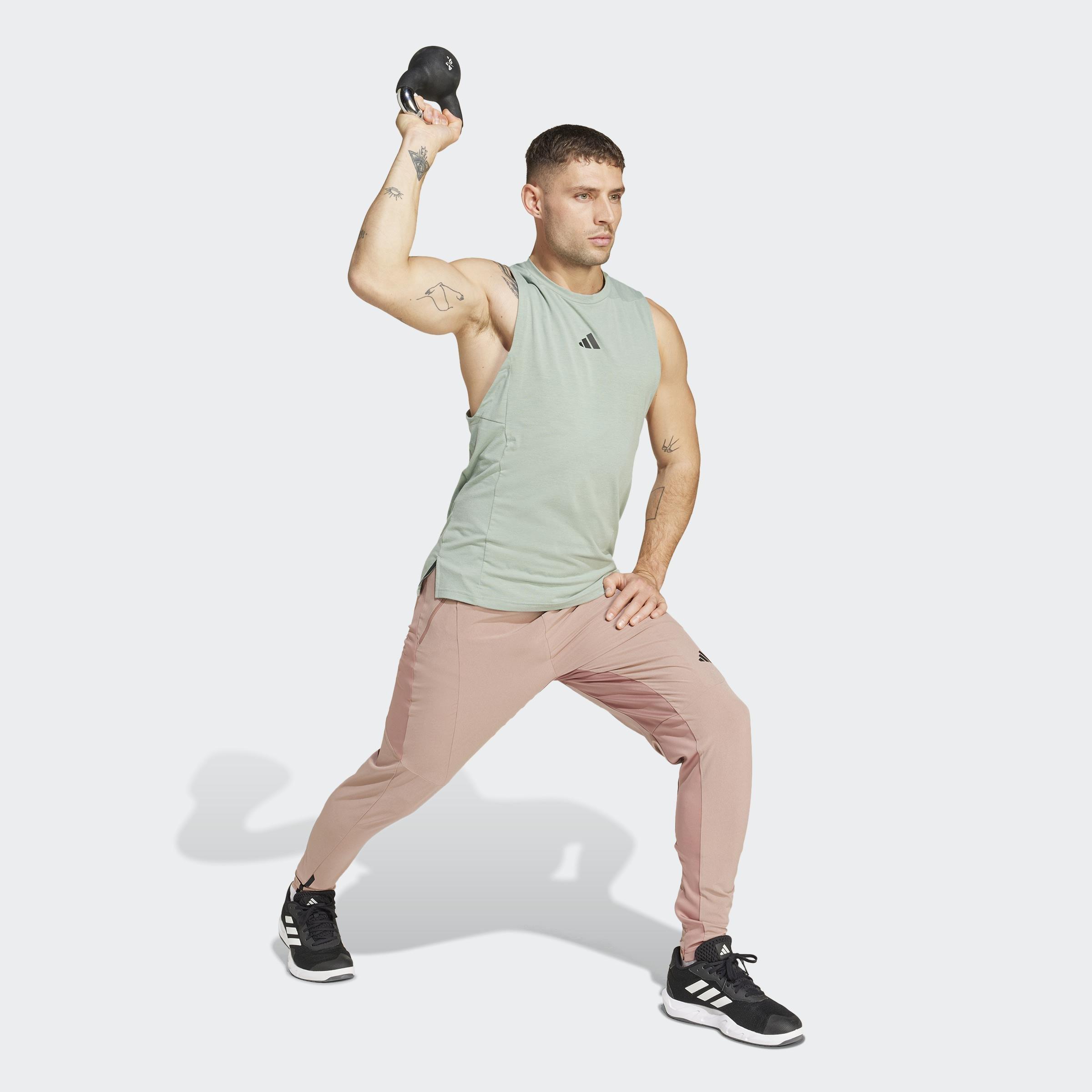 Designed for Training Workout Tank Top, Green, A901_ONE, large image number 12