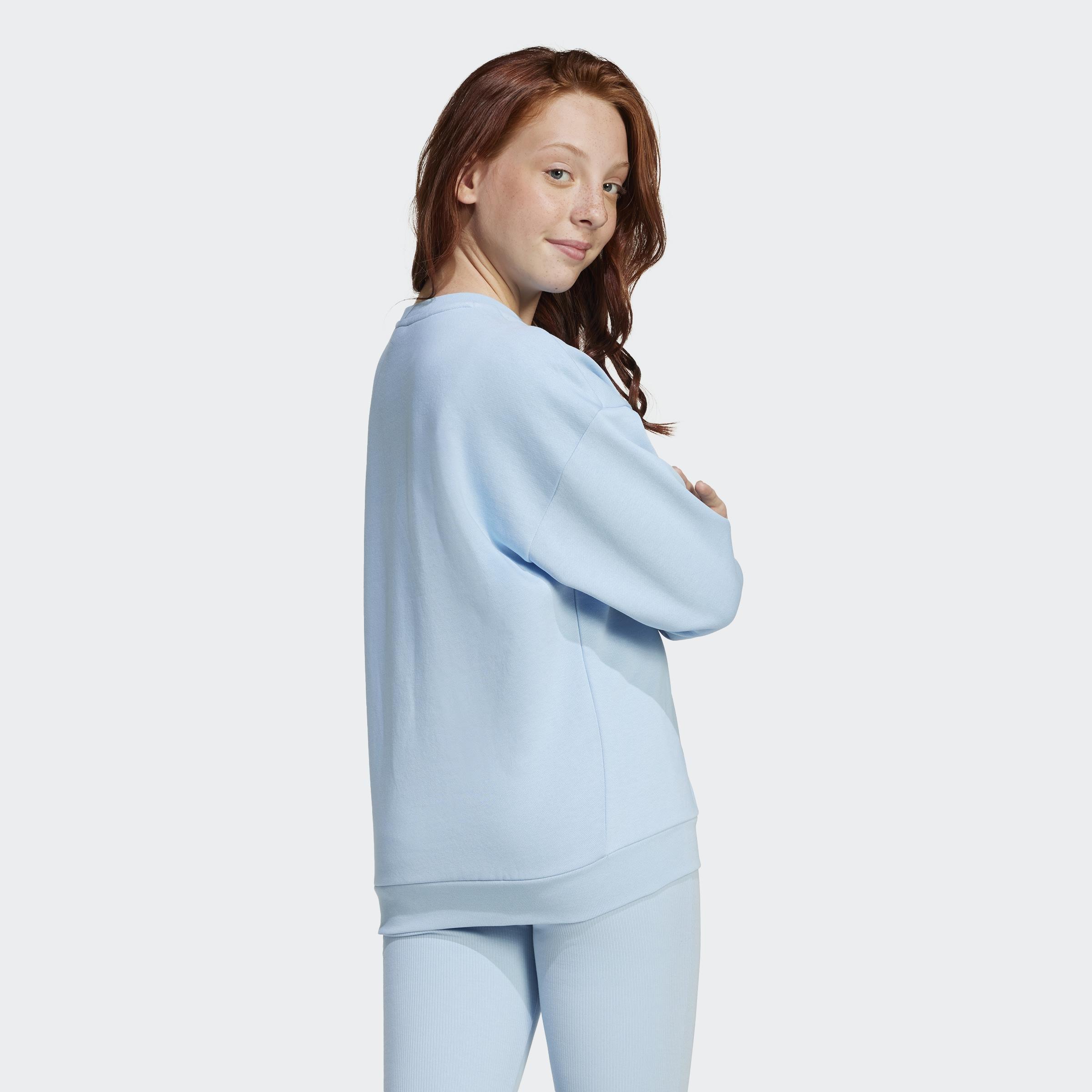 Kids Boyfriend Crew Sweatshirt, Blue, A901_ONE, large image number 1