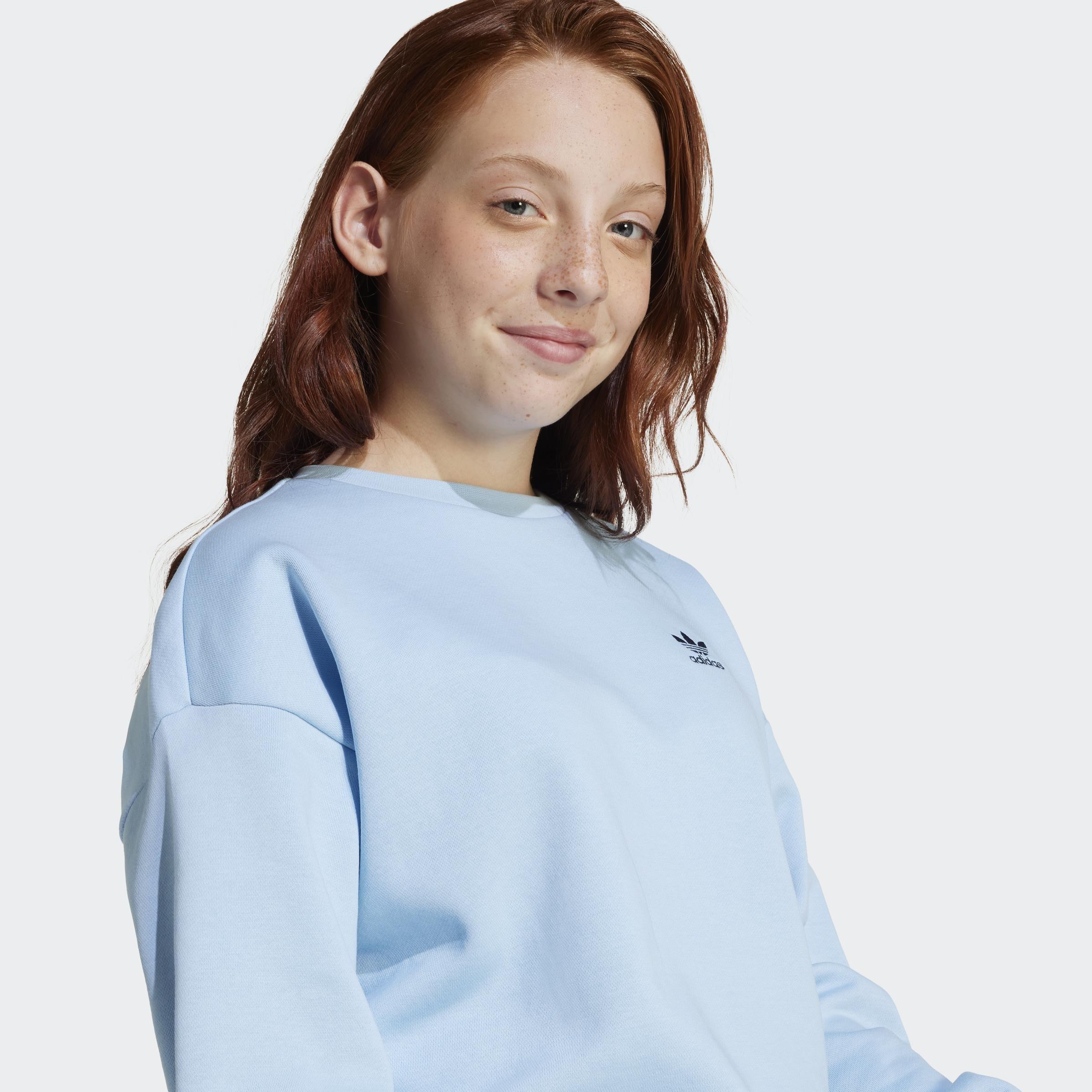 Kids Boyfriend Crew Sweatshirt, Blue, A901_ONE, large image number 3