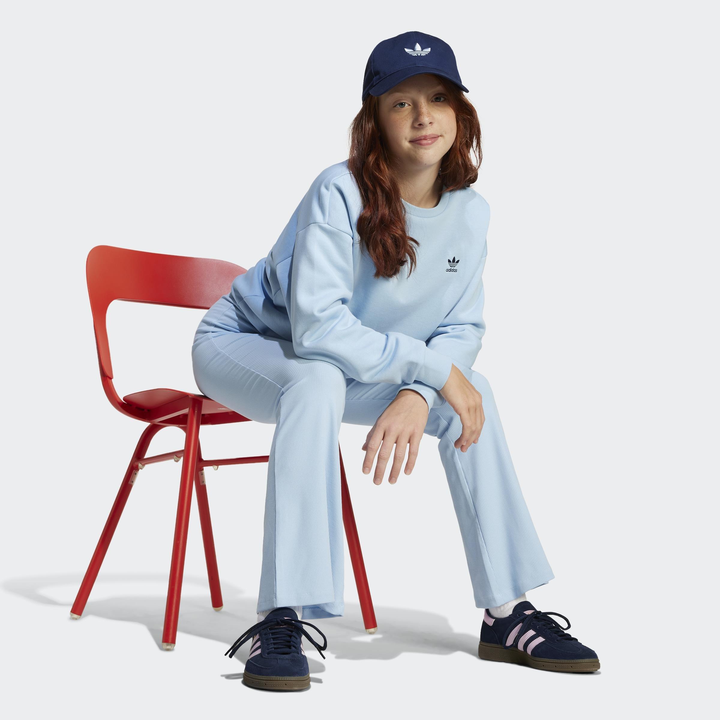 Kids Boyfriend Crew Sweatshirt, Blue, A901_ONE, large image number 4