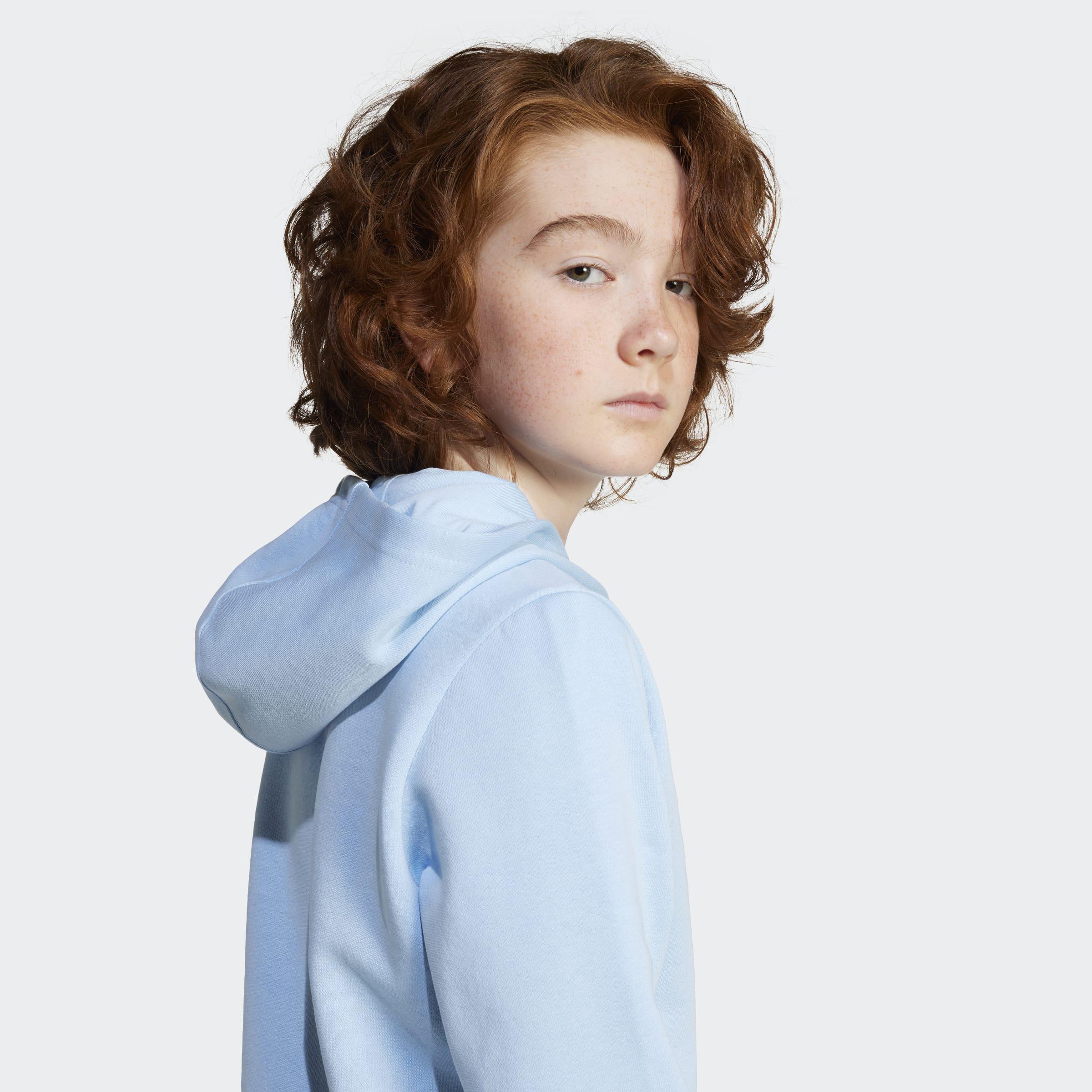 Kids Unisex Hoodie, Blue, A901_ONE, large image number 4