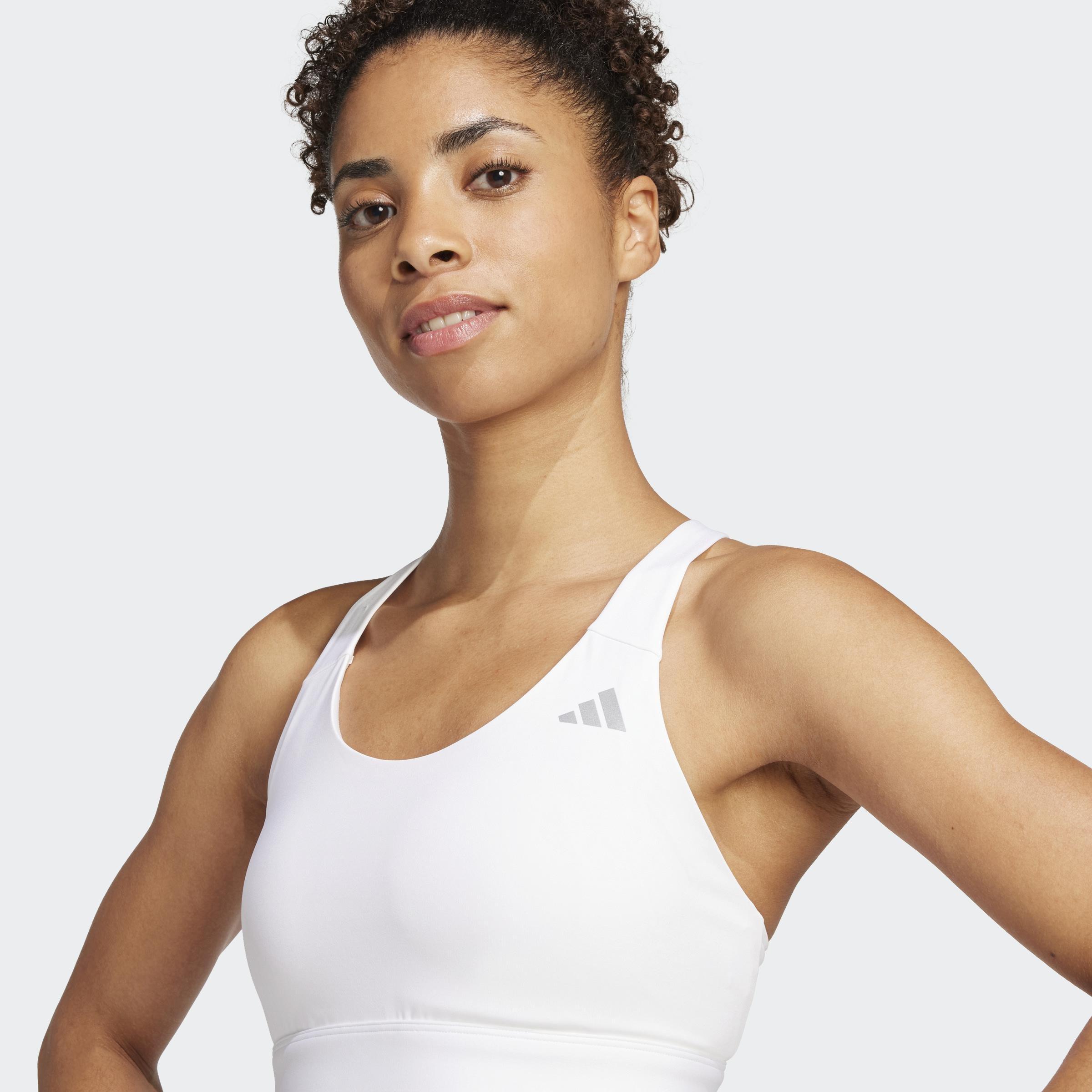 Ultimateadidas Run High-Support Bra, White, A901_ONE, large image number 3