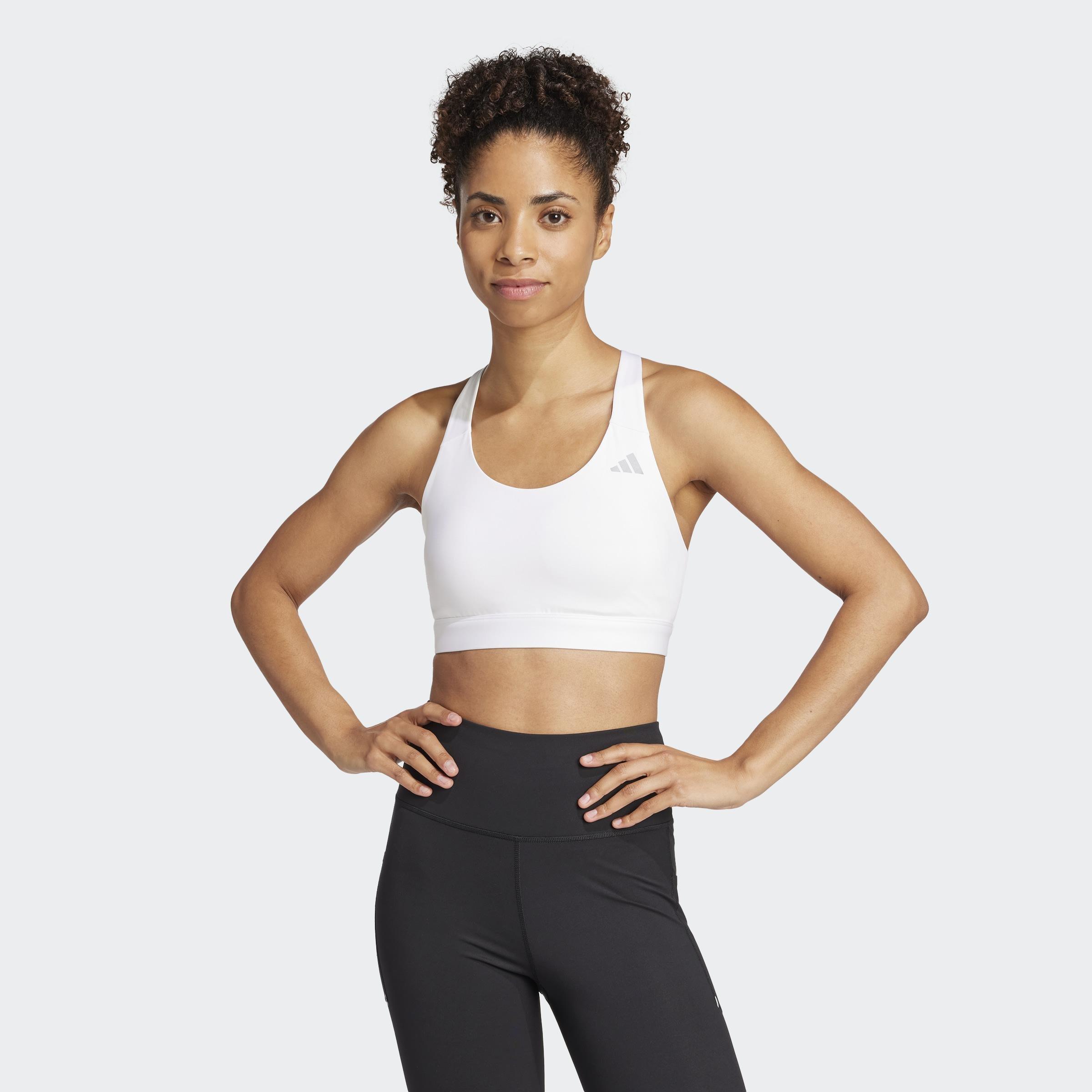 Ultimateadidas Run High-Support Bra, White, A901_ONE, large image number 6