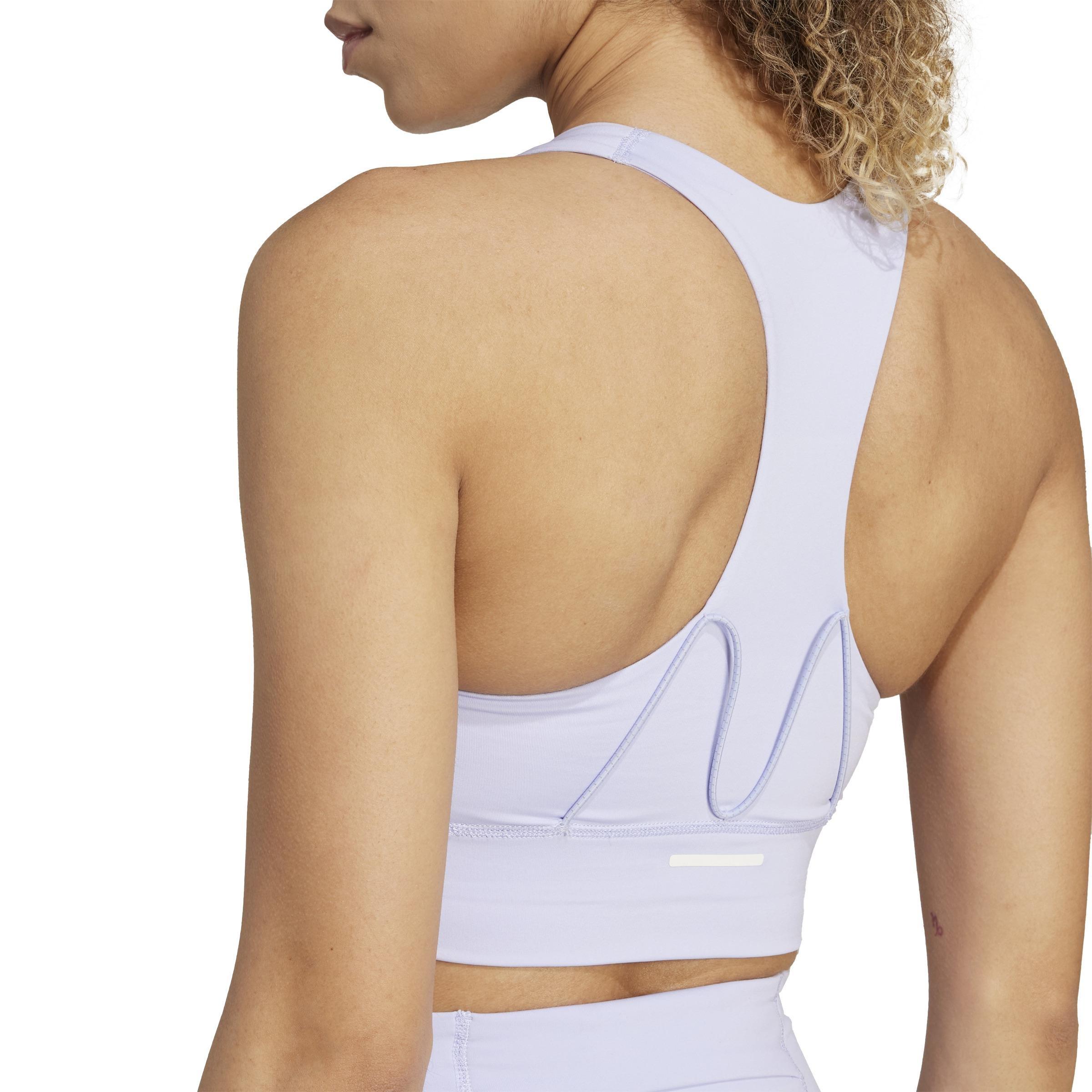 Run Pocket Medium Support Bra, Purple, A901_ONE, large image number 7