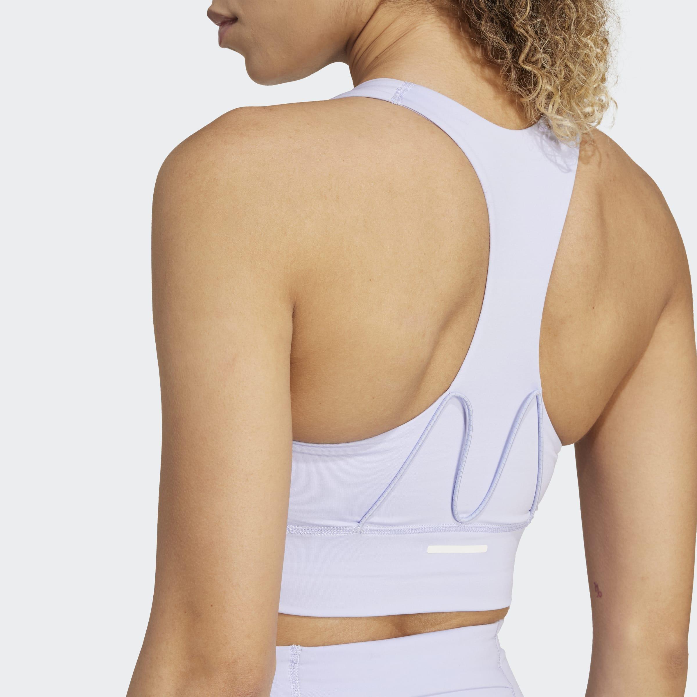 Run Pocket Medium Support Bra, Purple, A901_ONE, large image number 9