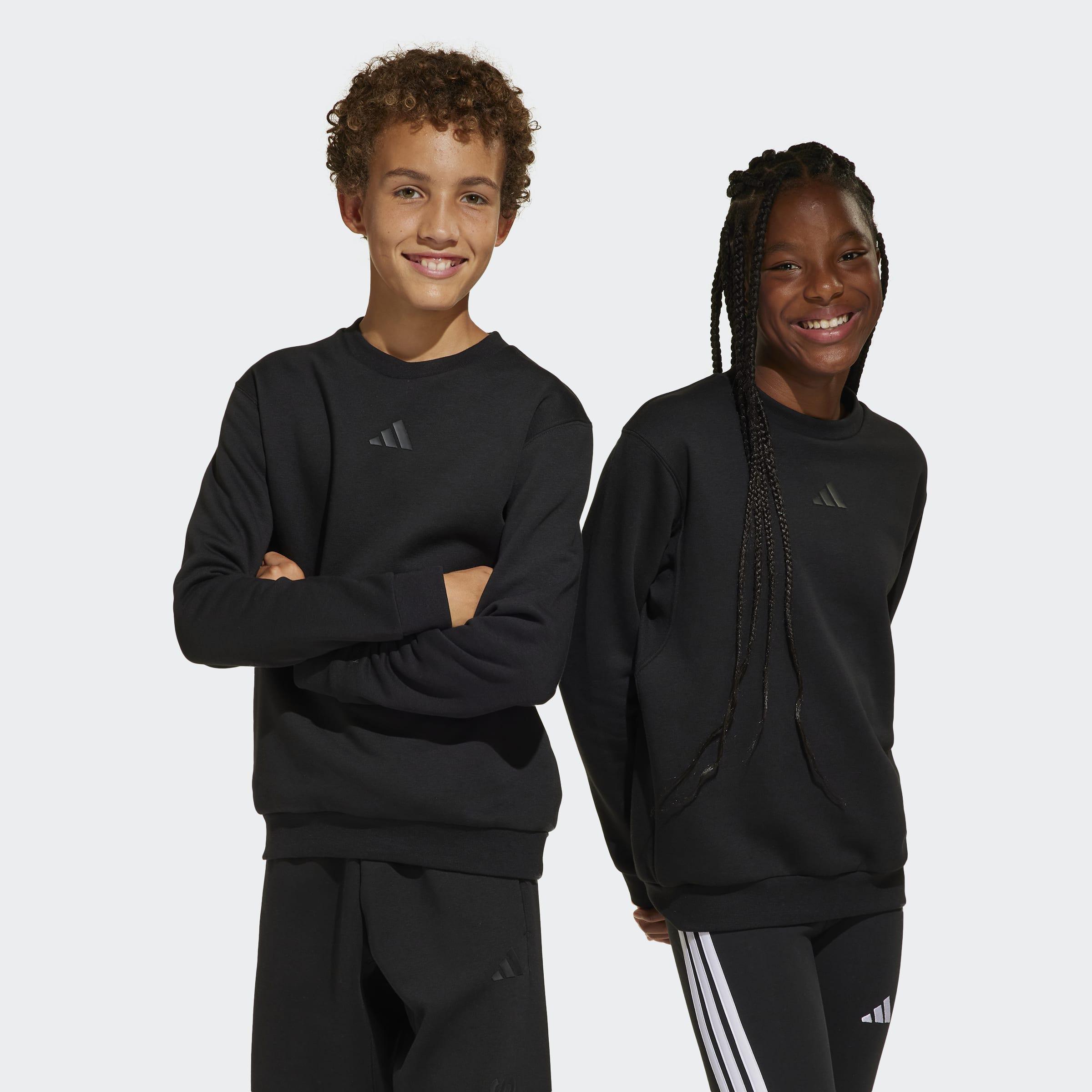 Kids Unisex All SZN Graphic Crew Sweatshirt, Black, A901_ONE, large image number 7
