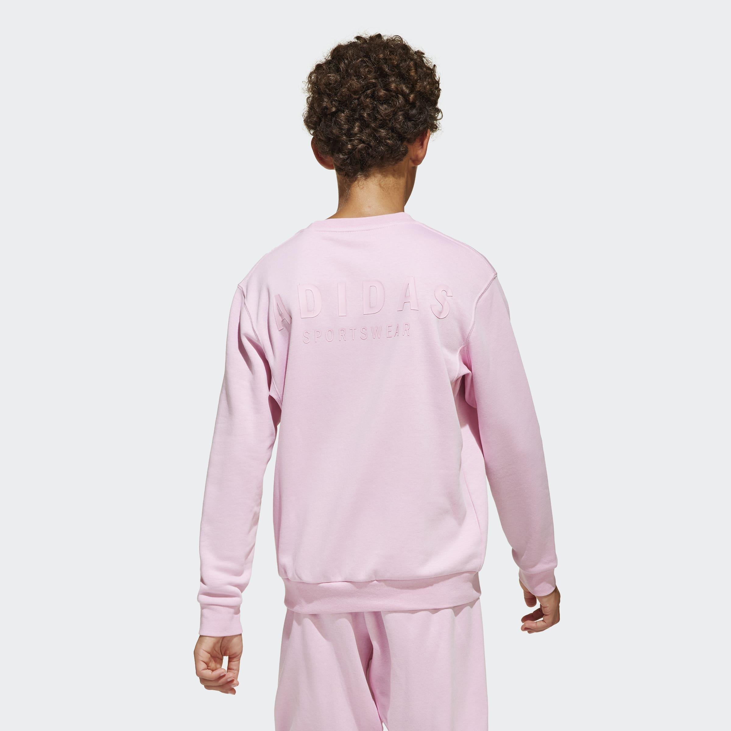 Kids Unisex All SZN Graphic Crew Sweatshirt, Pink