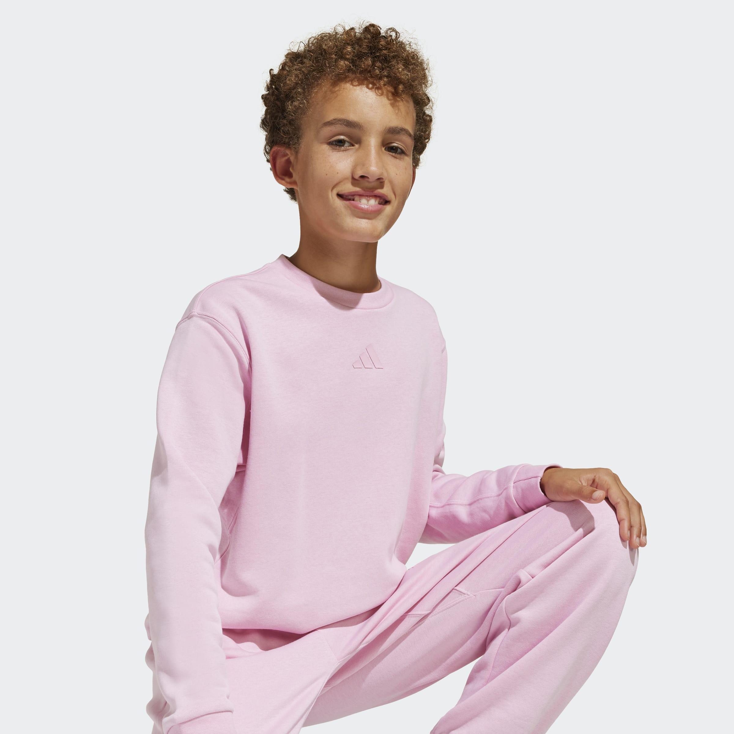 Kids Unisex All SZN Graphic Crew Sweatshirt, Pink, A901_ONE, large image number 4