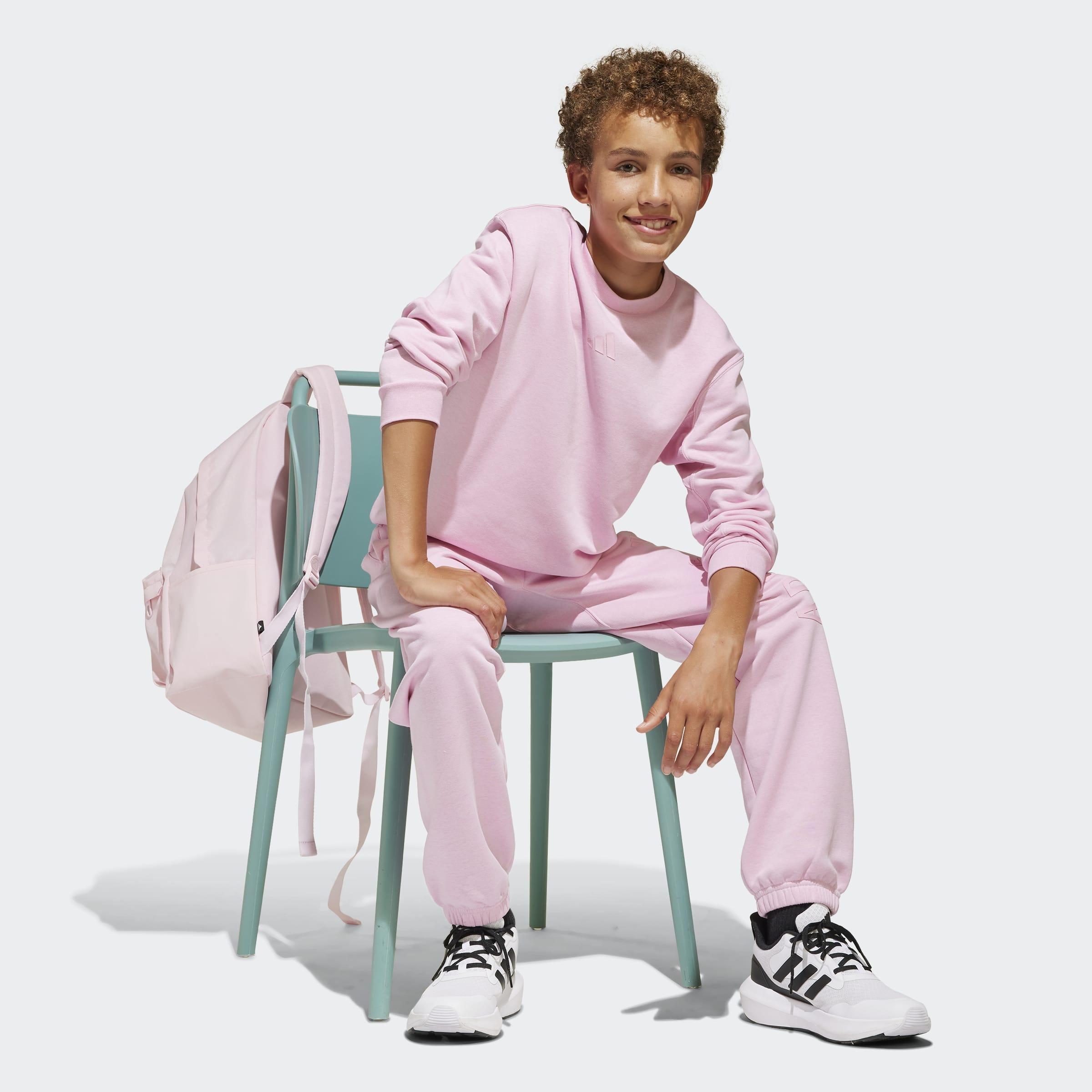 Kids Unisex All SZN Graphic Crew Sweatshirt, Pink, A901_ONE, large image number 6