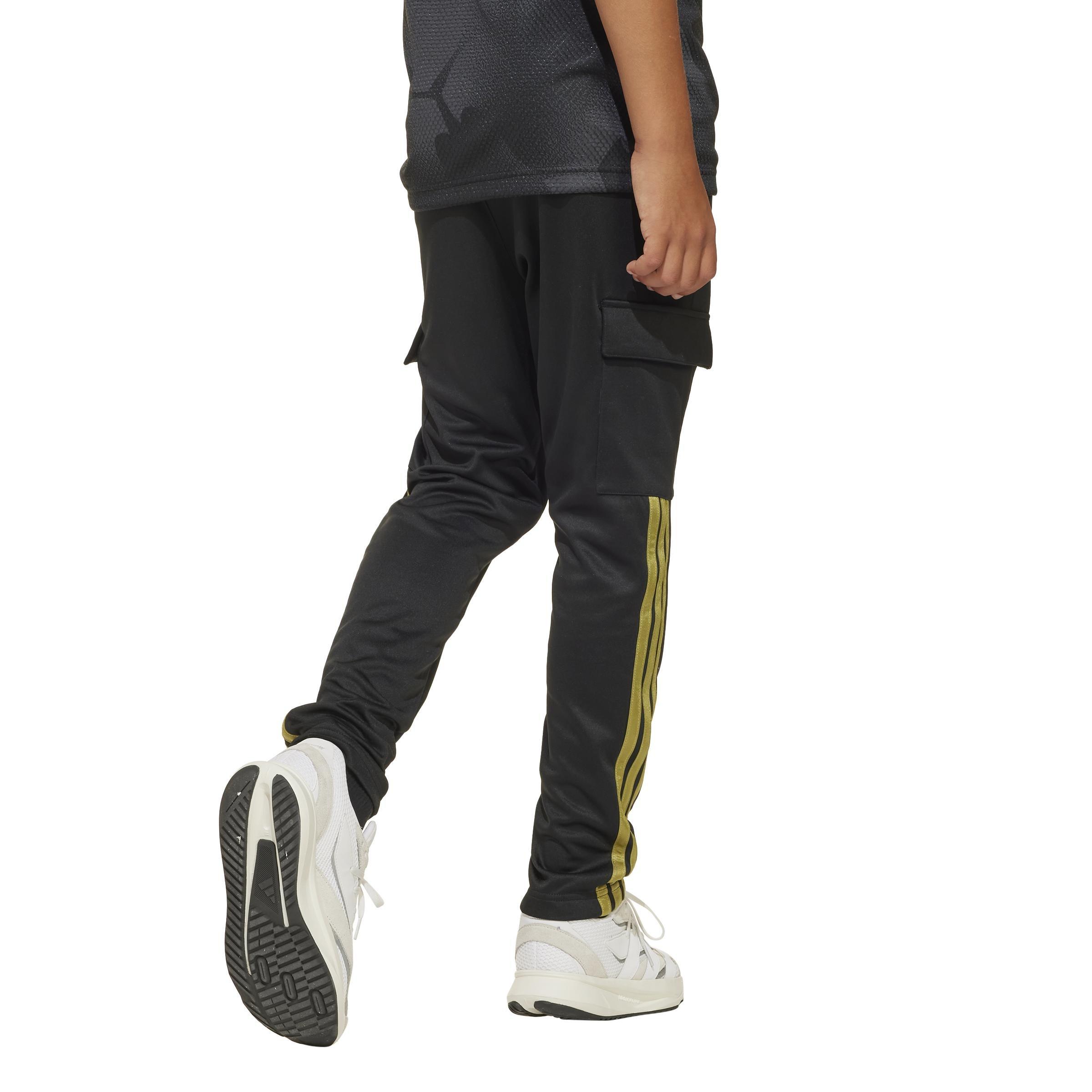 Kids Unisex House of Tiro Colors of Football Cargo Joggers, Black, A901_ONE, large image number 3