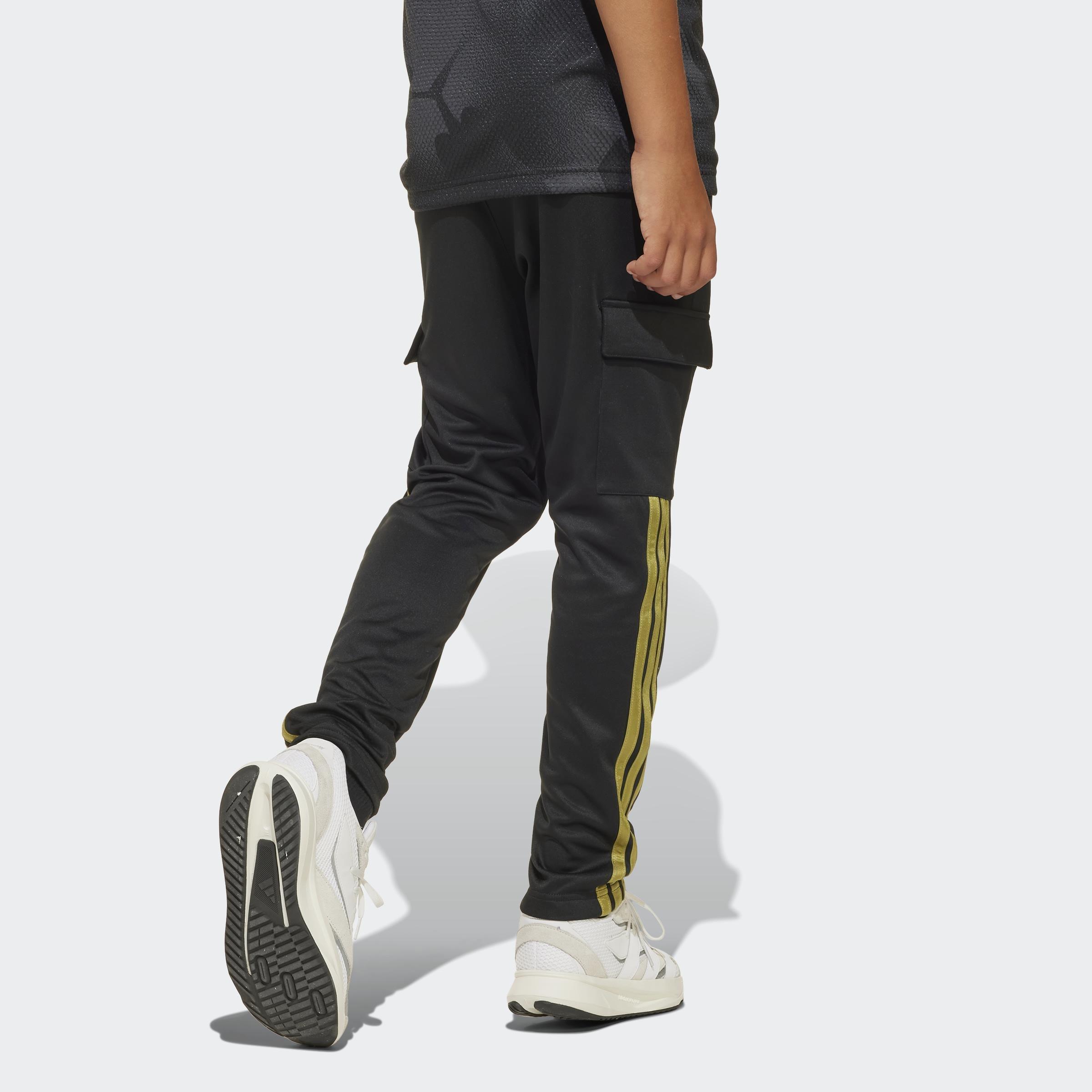 Kids Unisex House of Tiro Colors of Football Cargo Joggers, Black, A901_ONE, large image number 4