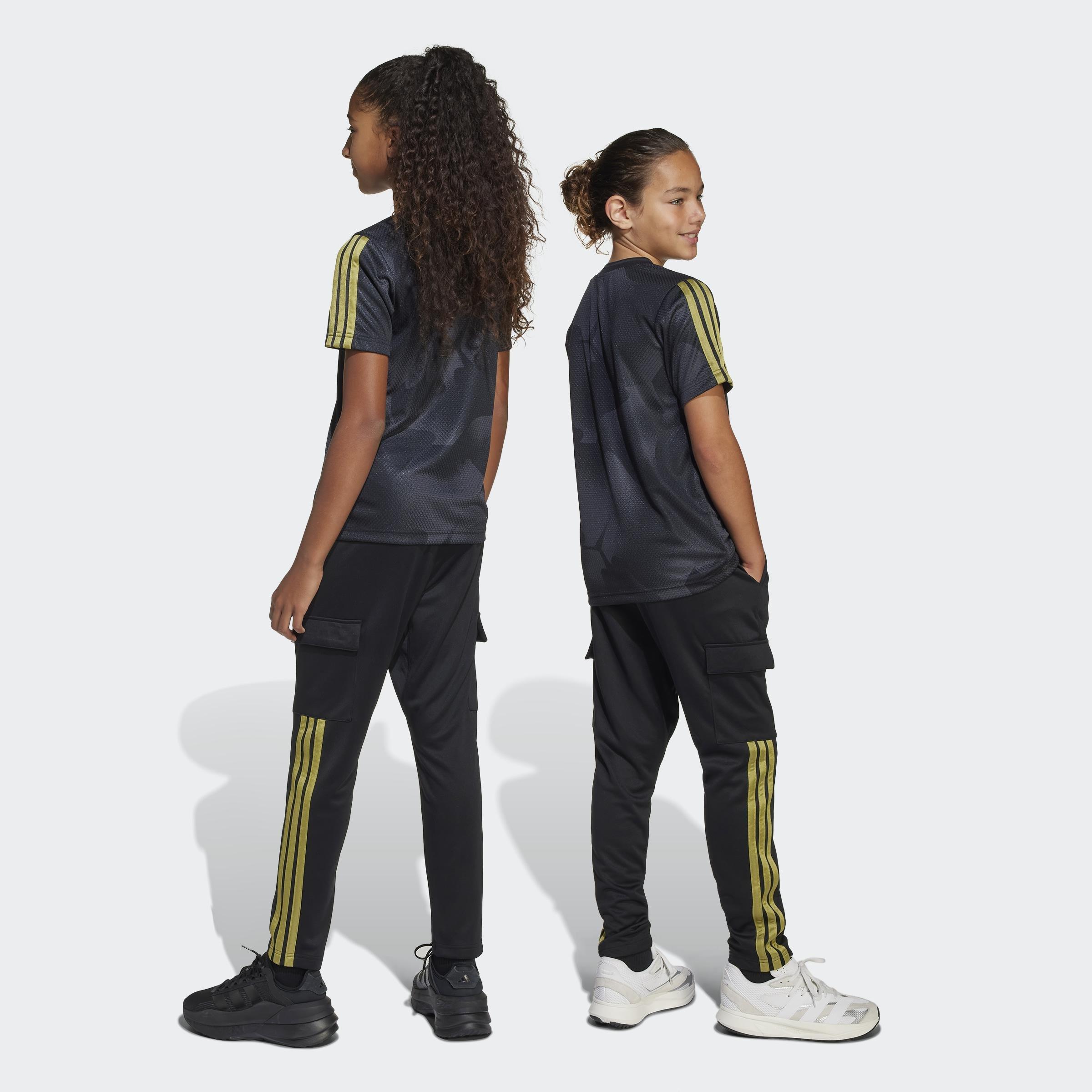 Kids Unisex House of Tiro Colors of Football Cargo Joggers, Black, A901_ONE, large image number 5