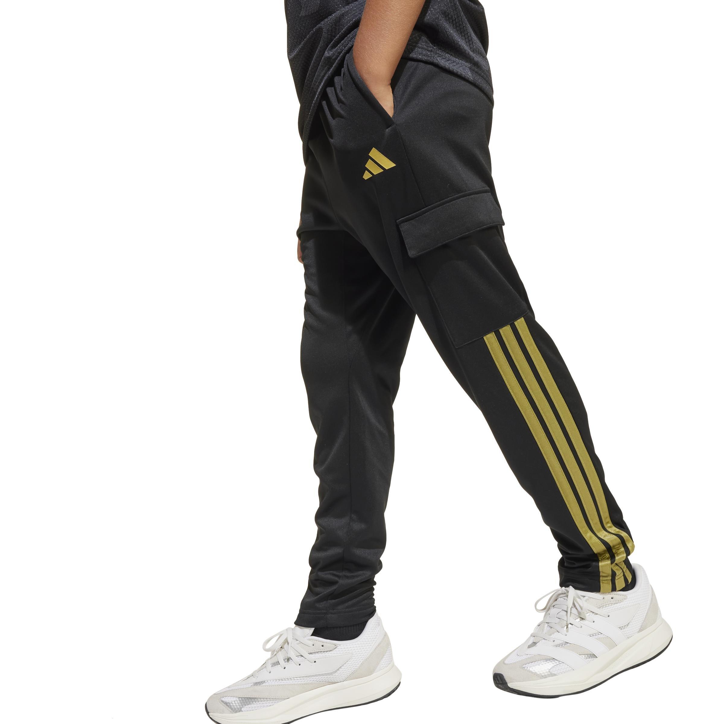 Kids Unisex House of Tiro Colors of Football Cargo Joggers, Black, A901_ONE, large image number 7