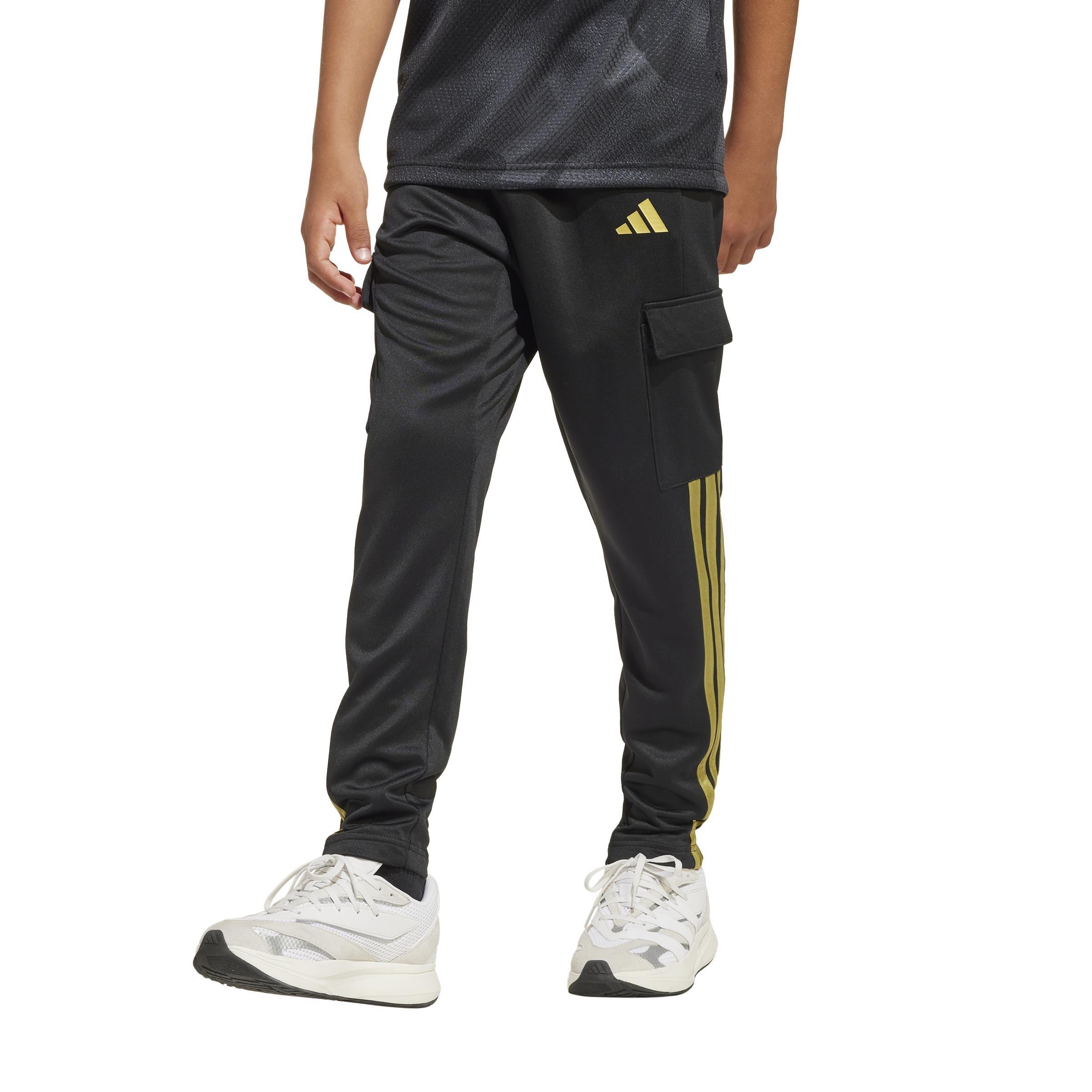 Kids Unisex House of Tiro Colors of Football Cargo Joggers, Black, A901_ONE, large image number 10