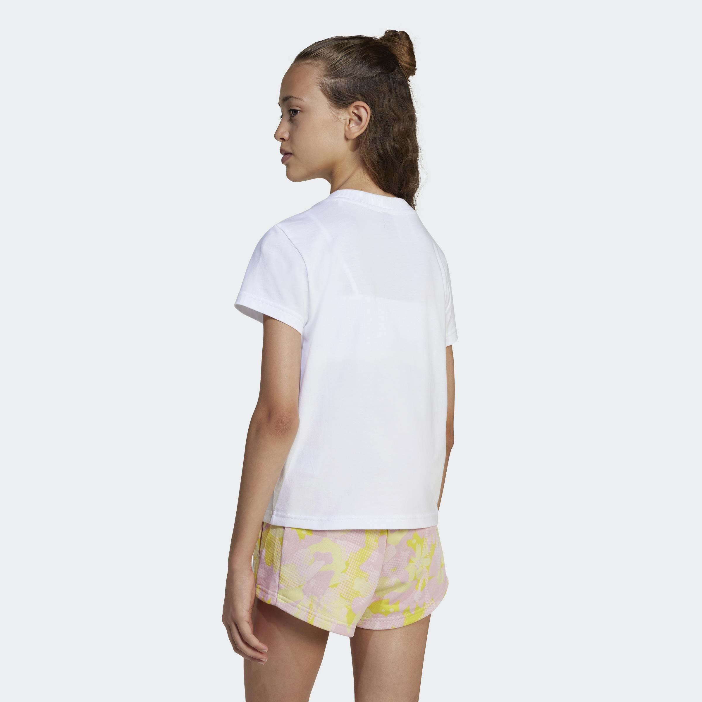 Kids Seasonal Essentials Flower T-Shirt, White, A901_ONE, large image number 3