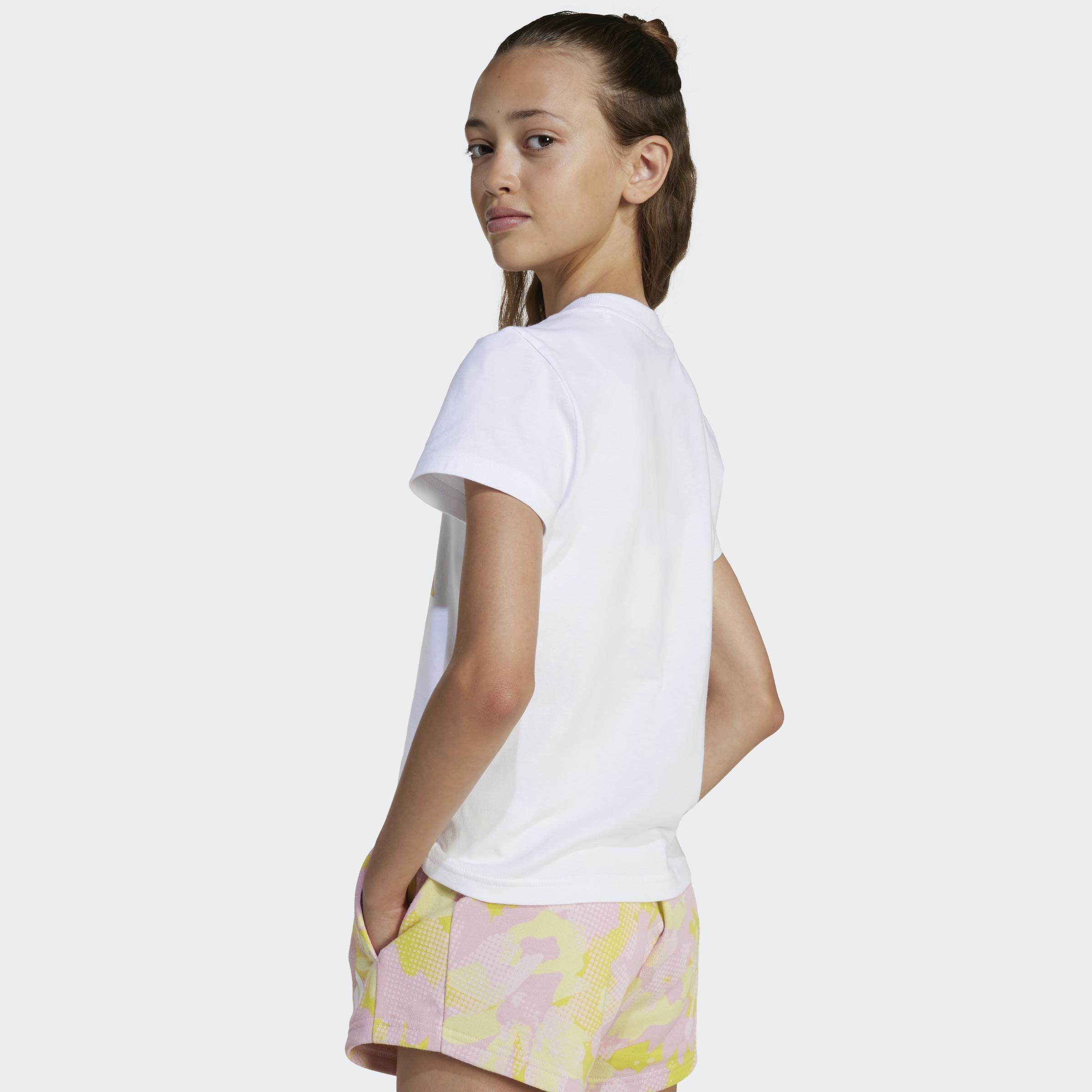 Kids Seasonal Essentials Flower T-Shirt, White, A901_ONE, large image number 6