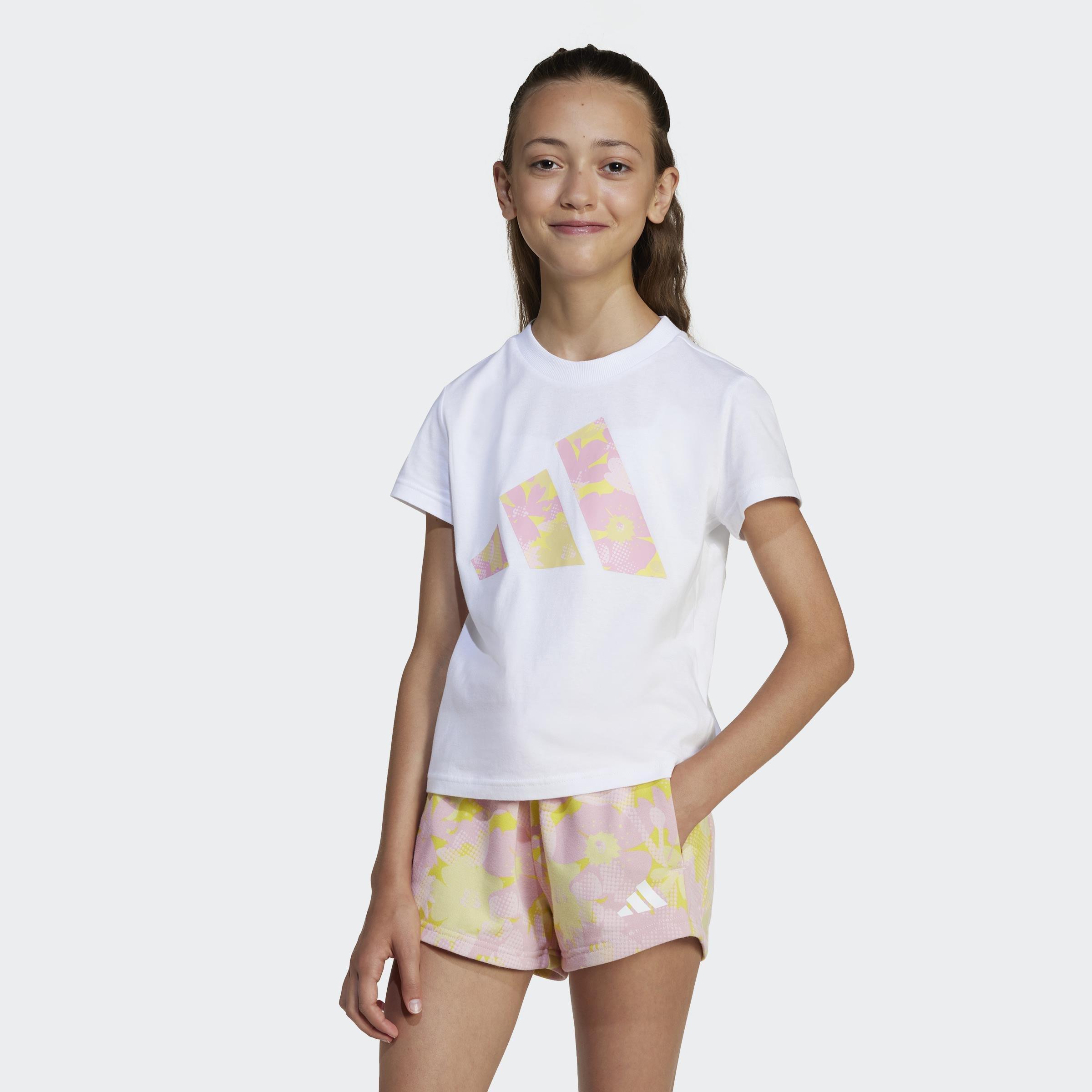 Kids Seasonal Essentials Flower T-Shirt, White, A901_ONE, large image number 10